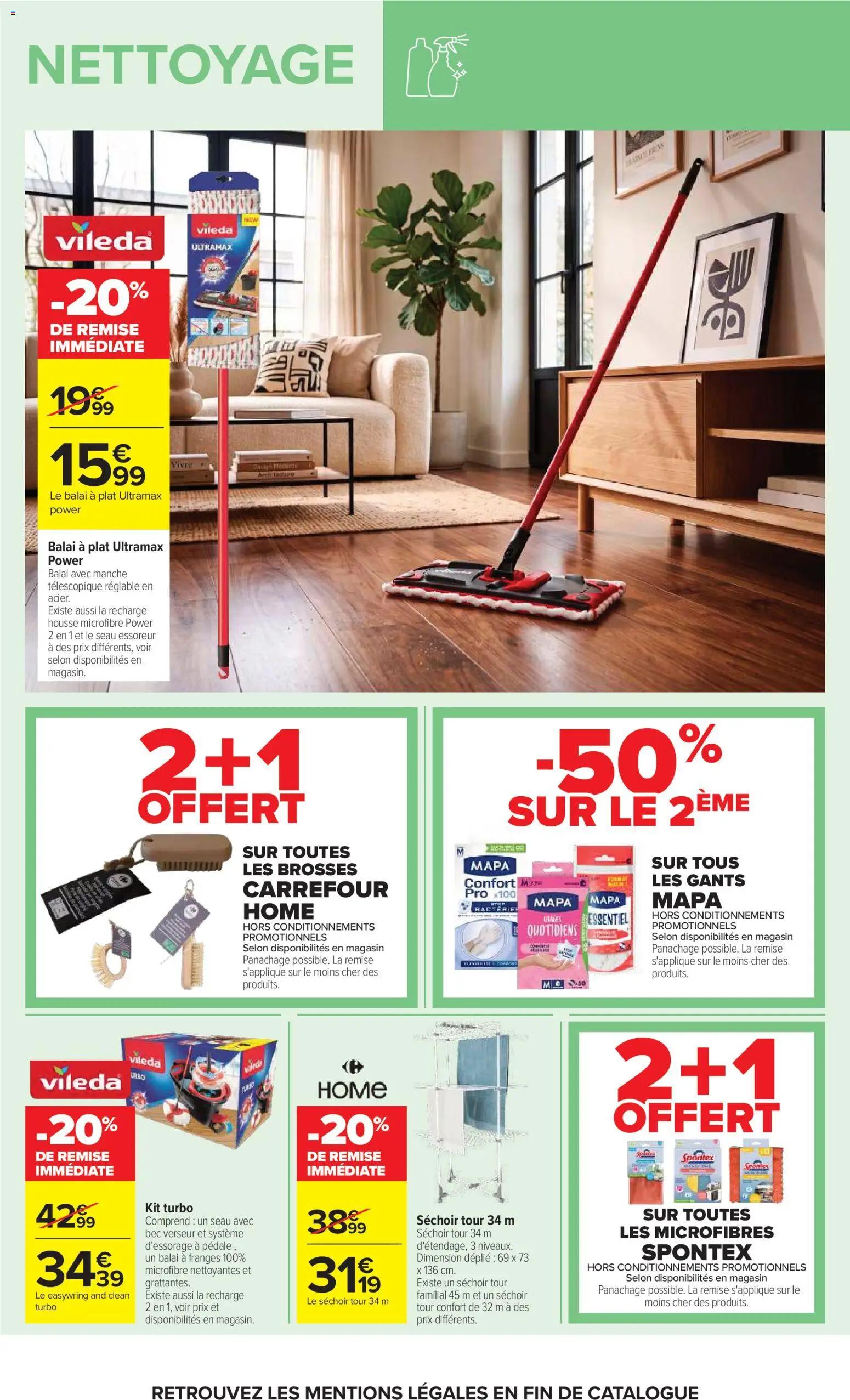 {H1} | Page: 52 | Produits: Seau essoreur, Balai, Vileda, Gants