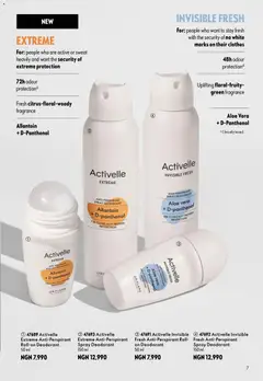 Offer preview "Oriflame - eCatalogue 10" | Page: 7 | Products: Aloe vera, Deodorant, Fragrance, Antiperspirant