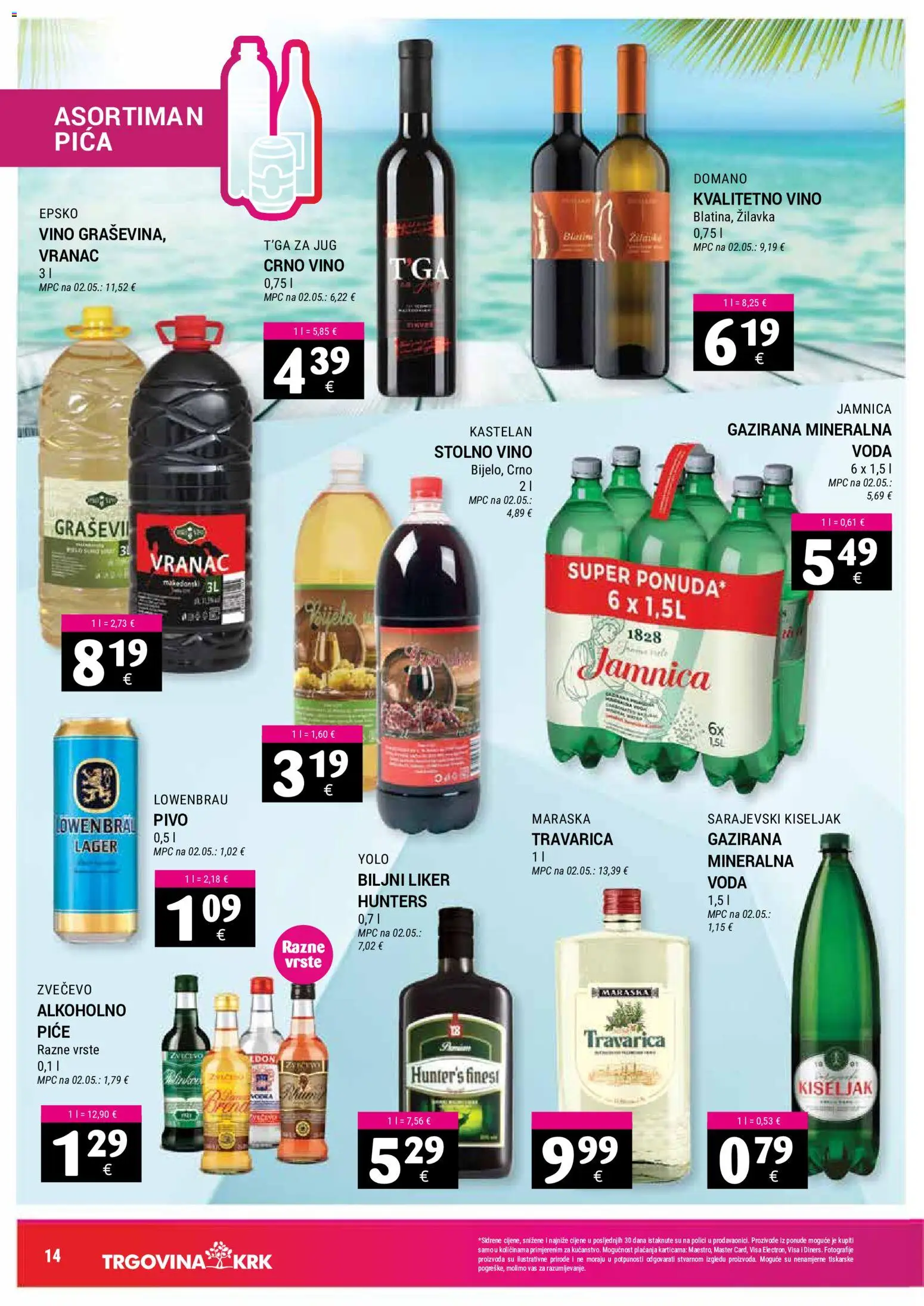 Trgovina Krk katalog | vrijedi od 16.07.2026 | Stranica: 14 | Proizvodi: Travarica, Pica, Pivo, Jamnica