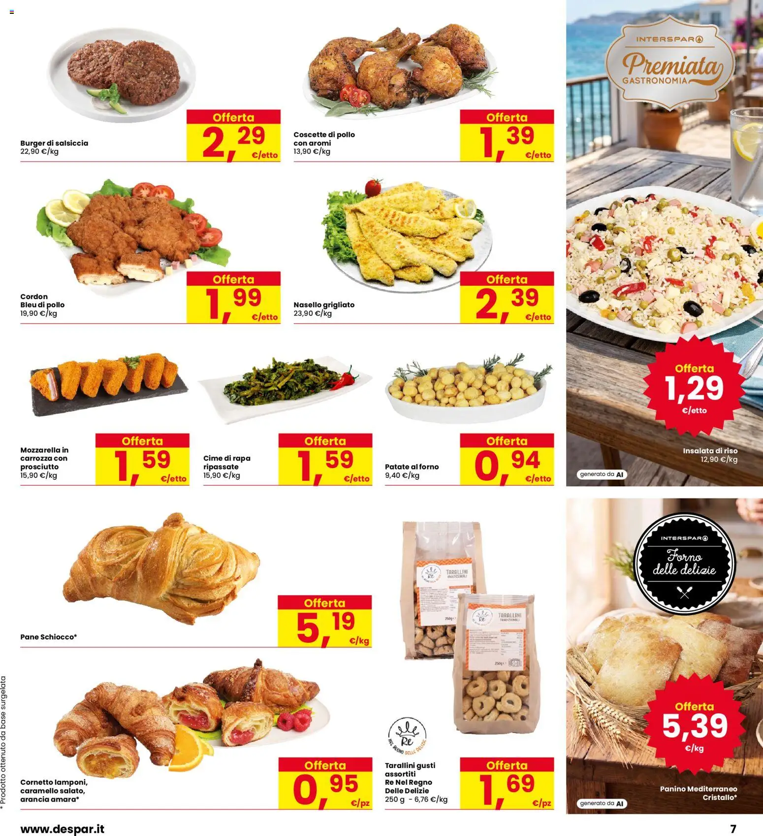 Volantino Interspar del 27/08/2026 | Pagina: 7 | Prodotti: Riso, Cornetto, Patate, Forno