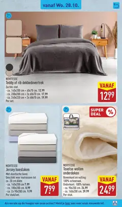 NOVITESSE Jersey hoeslaken, Met elastische band. Geschikt voor matrassen tot ca. 20 cm dikte. - Voorbeeld van een folder van Aldi, geldig van 26-10-2026 | Pagina: 43