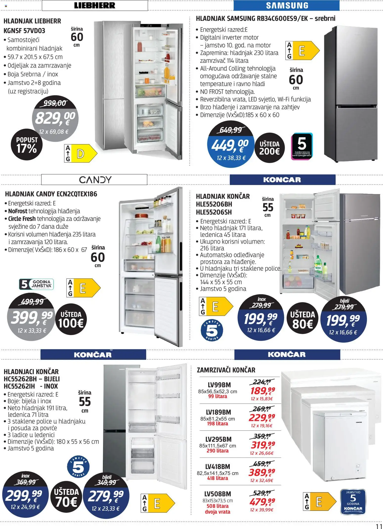 Centar Tehnike katalog | vrijedi od 10.08.2026 | Stranica: 11 | Proizvodi: Vrata, Ladice, Led, Hladnjak