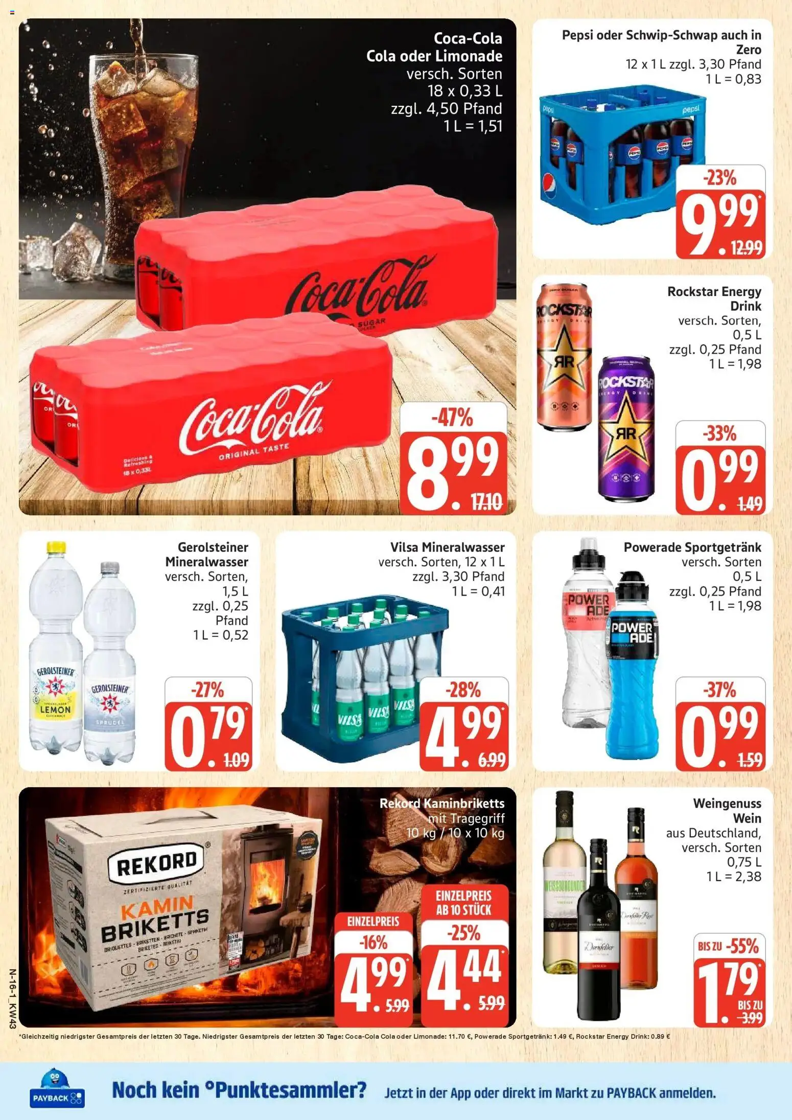 Marktkauf Prospekt Buxtehude (ab 19.10.2026) » Angebote online | Seite: 16 | Produkte: Rockstar energy, Kamin, Coca cola, Mineralwasser