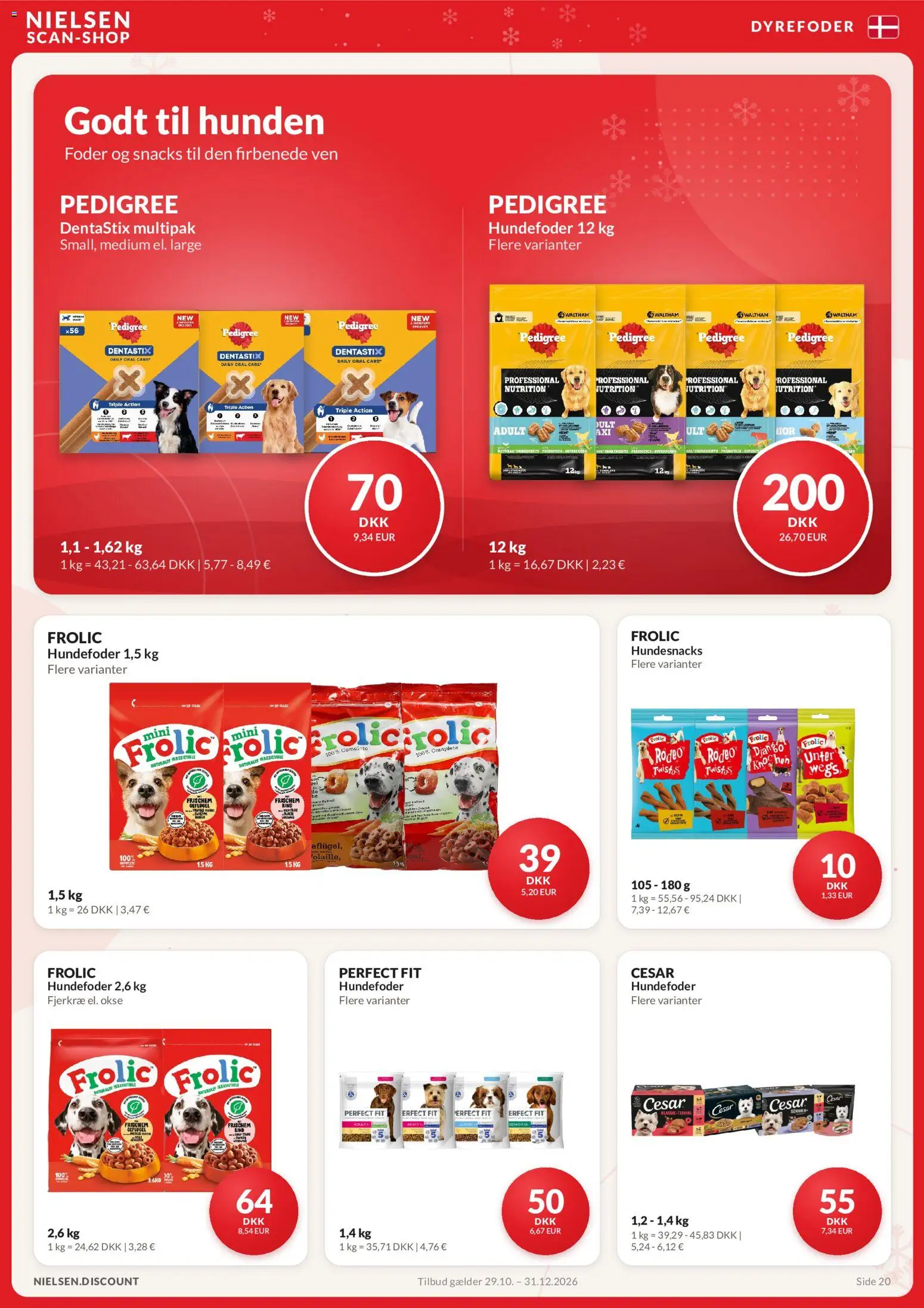 Nielsen Discount tilbudsavis – gyldig fra 29/10/2026 | Side: 20 | Produkter: Snacks, Hundefoder