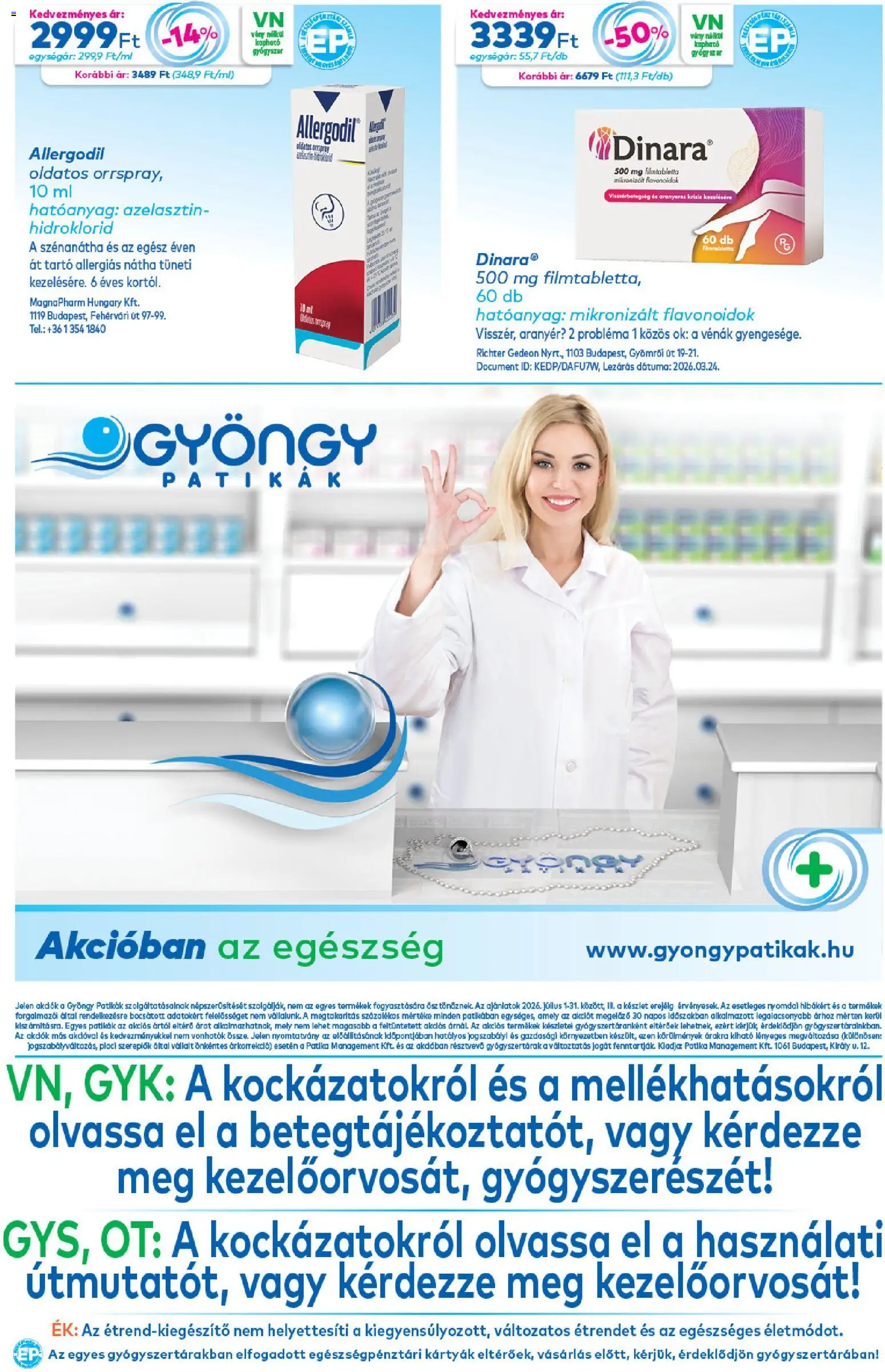 Gyöngy Patikák akciós ujság - amely érvényes a következő dátumtól: 2026.07.01. | Oldal: 20