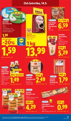 TRATTORIA ALFREDO Pizza speciale XXL, 3 x 330 g, 1 kg = 6.66 - Pregled kataloga iz trgovine Lidl, vrijedi od 11.05.2026 | Stranica: 61