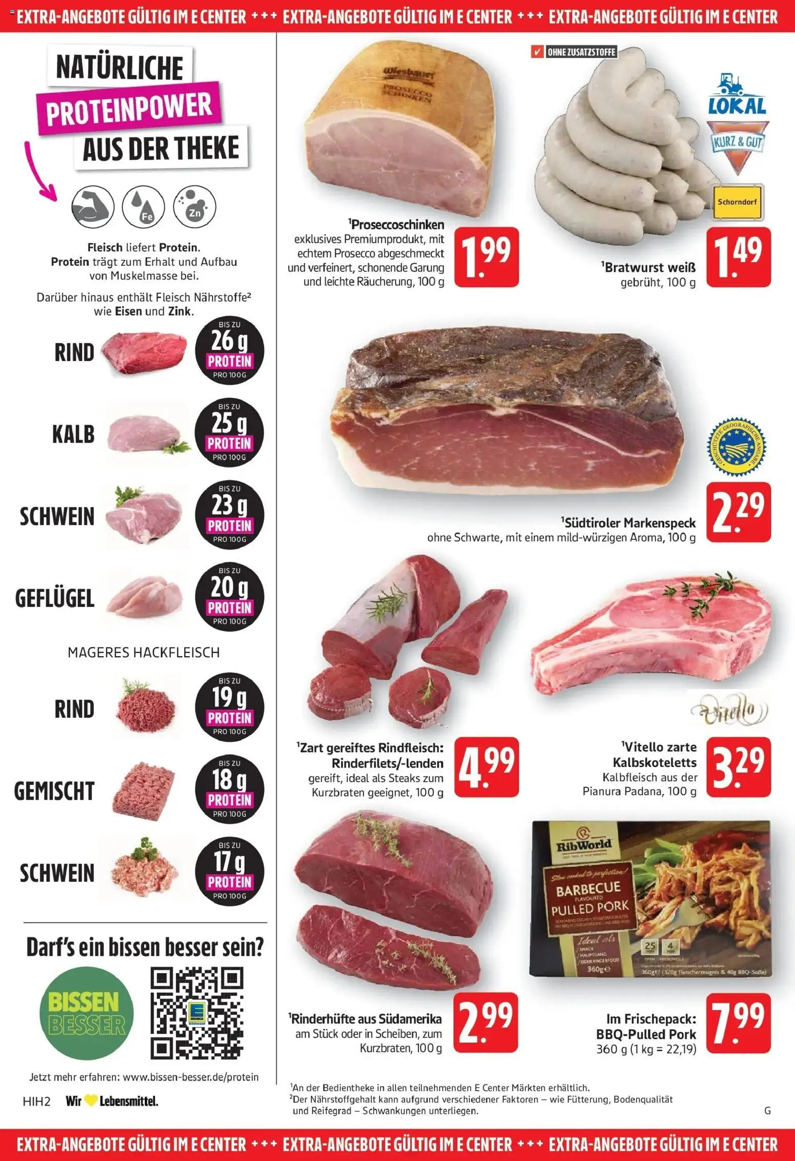 Edeka Prospekt Eislingen – gültig ab 27.07.2026 | Seite: 22 | Produkte: Theke, Prosecco, Rindfleisch, Fleisch