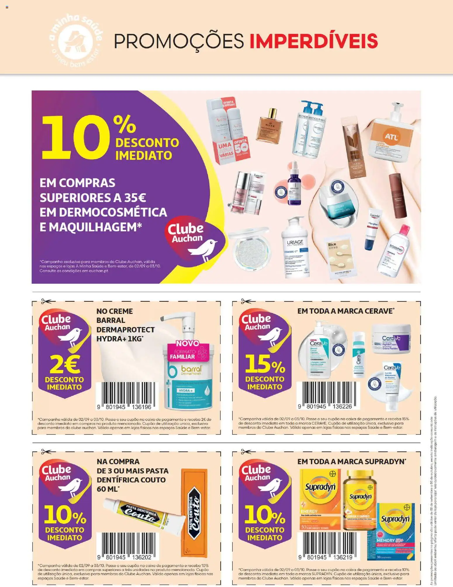 Auchan Revista Longevidade e Especial Bebe │ válido de 02/09/2026 | Página: 68 | Produtos: Caixa, Creme