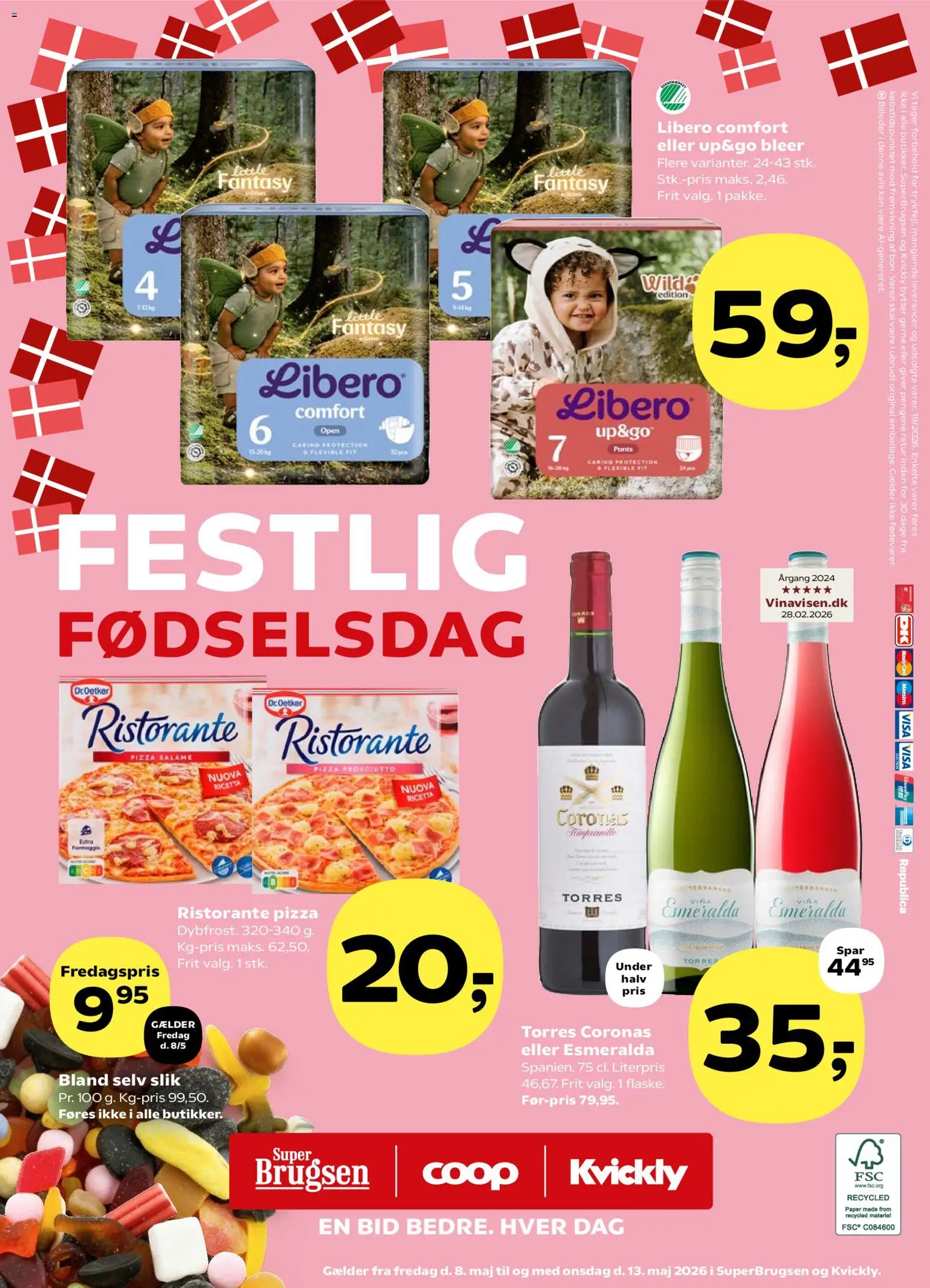 Super Brugsen tilbudsavis – gyldig fra 08.05.2026 | Side: 38 | Produkter: Pizza, Slik