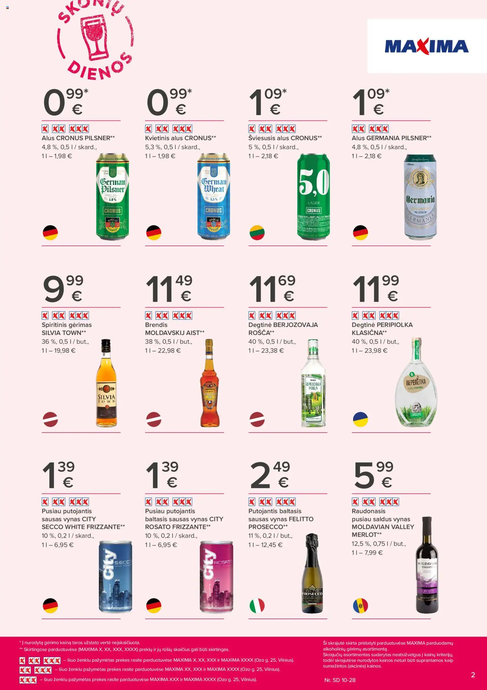 MAXIMA akcijos nuo 2026.10.15 | Puslapis: 2 | Prekių: Degtinė, Vynas, Alus