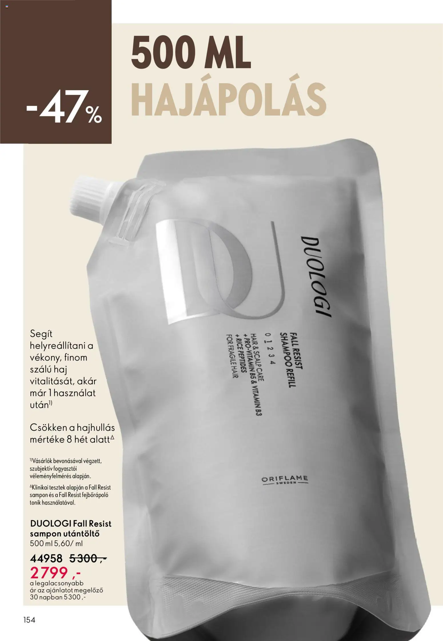Oriflame akciós ujság - amely érvényes a következő dátumtól: 27.05.2026 | Oldal: 154 | Termékek: Sampon