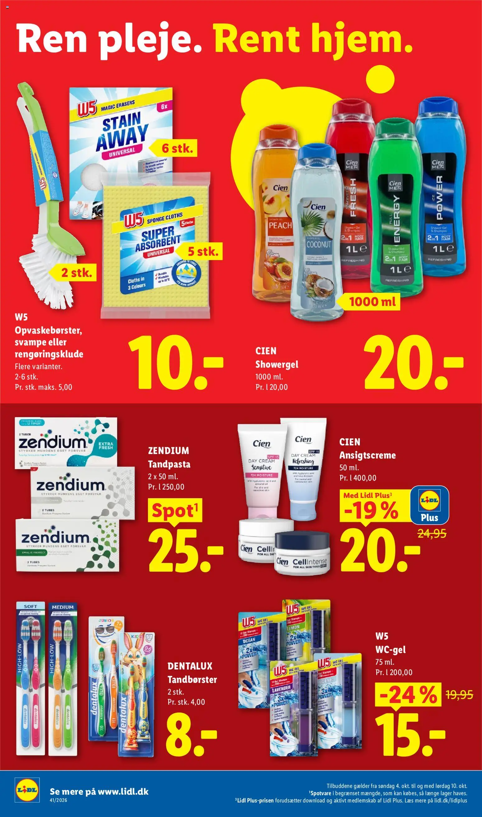 Lidl tilbudsavis – gyldig fra 04/10/2026 | Side: 10 | Produkter: Svampe, Shampoo, Rengøringsklude, Søm
