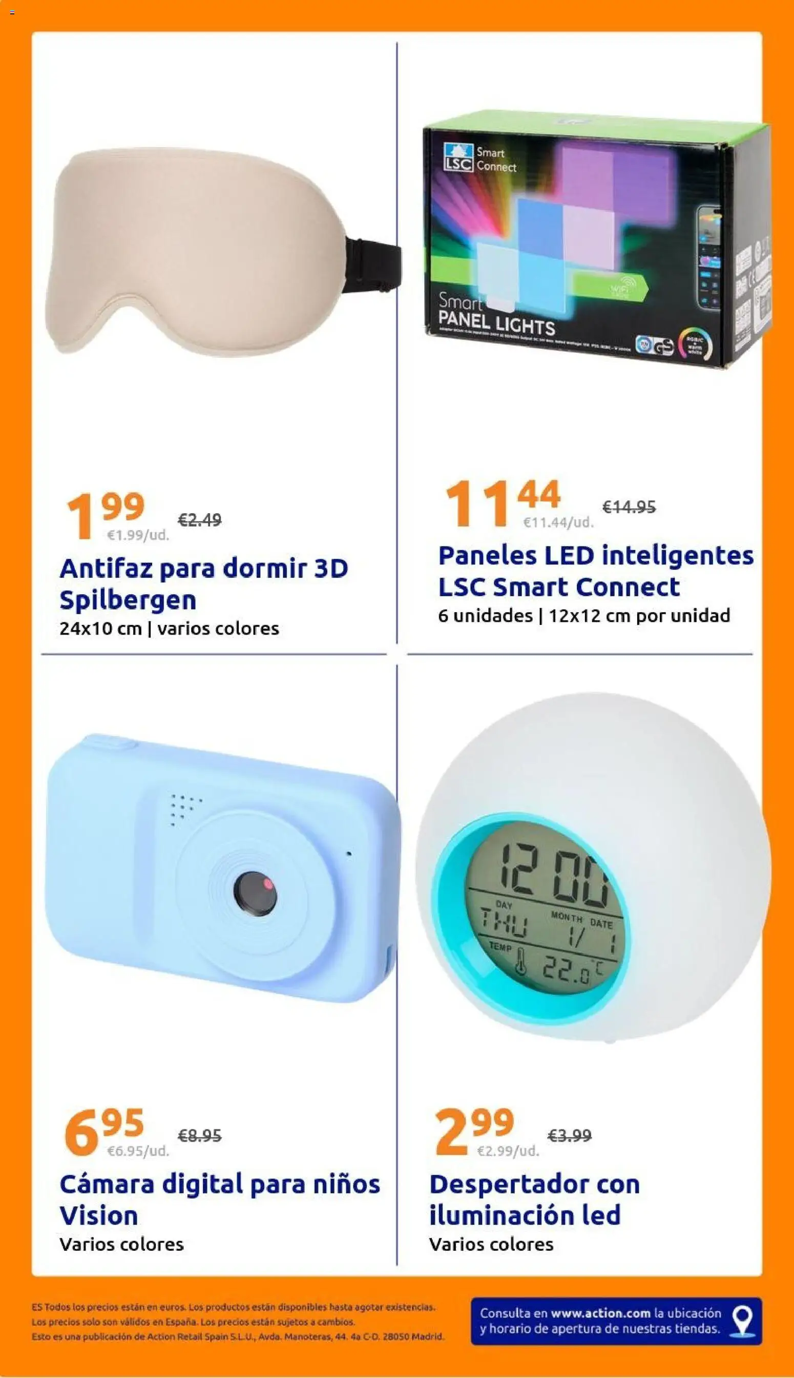 Action folleto │ válido desde el 14/10/2026 | Página: 30 | Productos: Antifaz para dormir, Despertador, Cámara, Iluminación