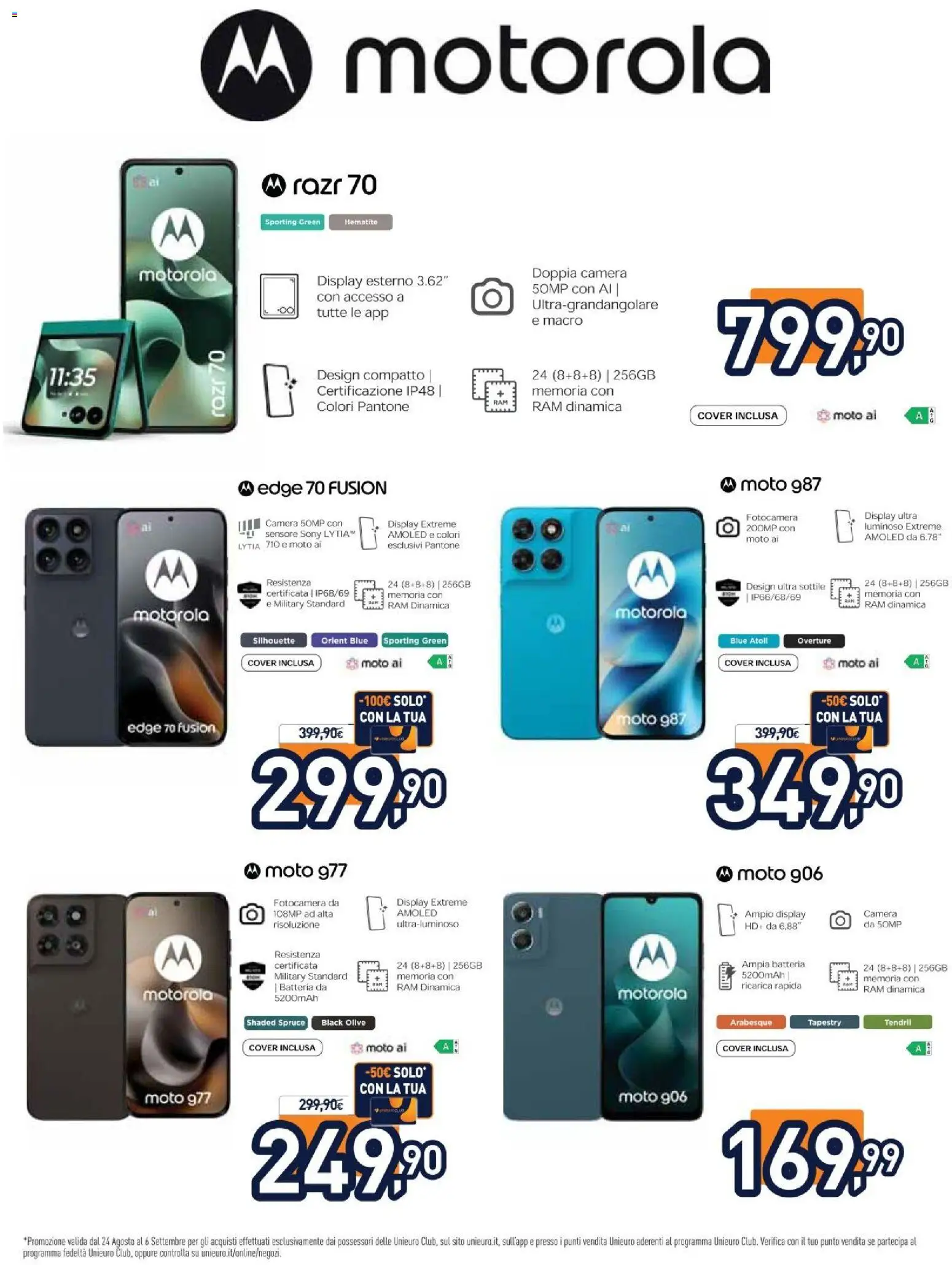 Volantino Unieuro del 24/08/2026 | Pagina: 14 | Prodotti: Olive, Fotocamera, Batteria