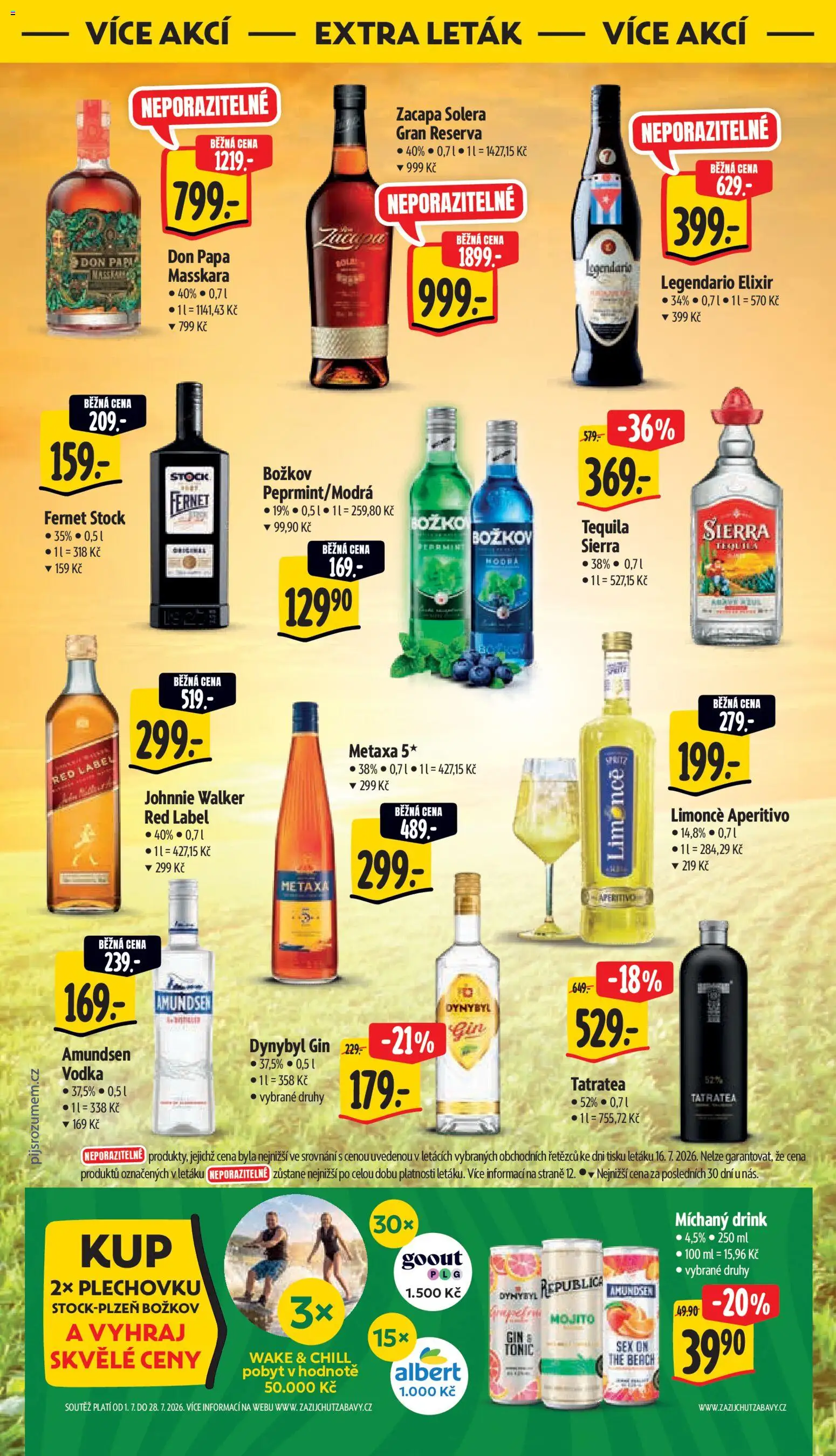 Albert leták - Supermarket - Ostrava od 22.07.2026 | Strana: 44 | Produkty: Vodka, Metaxa, Mojito, Don papa