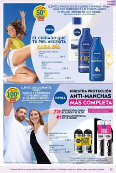 Vista previa E.Leclerc Resalta tu belleza válido desde el 13.05.2026 | Página: 13 | Productos: Desodorante, Sérum, Leche, Aceite de oliva
