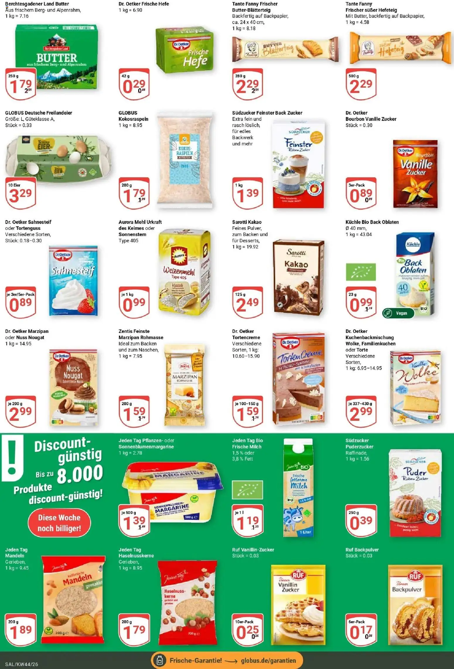 Globus Prospekt St. Wendel (ab 26.10.2026) » Angebote online | Seite: 16 | Produkte: Butter, Puder, Mandeln, Vanille