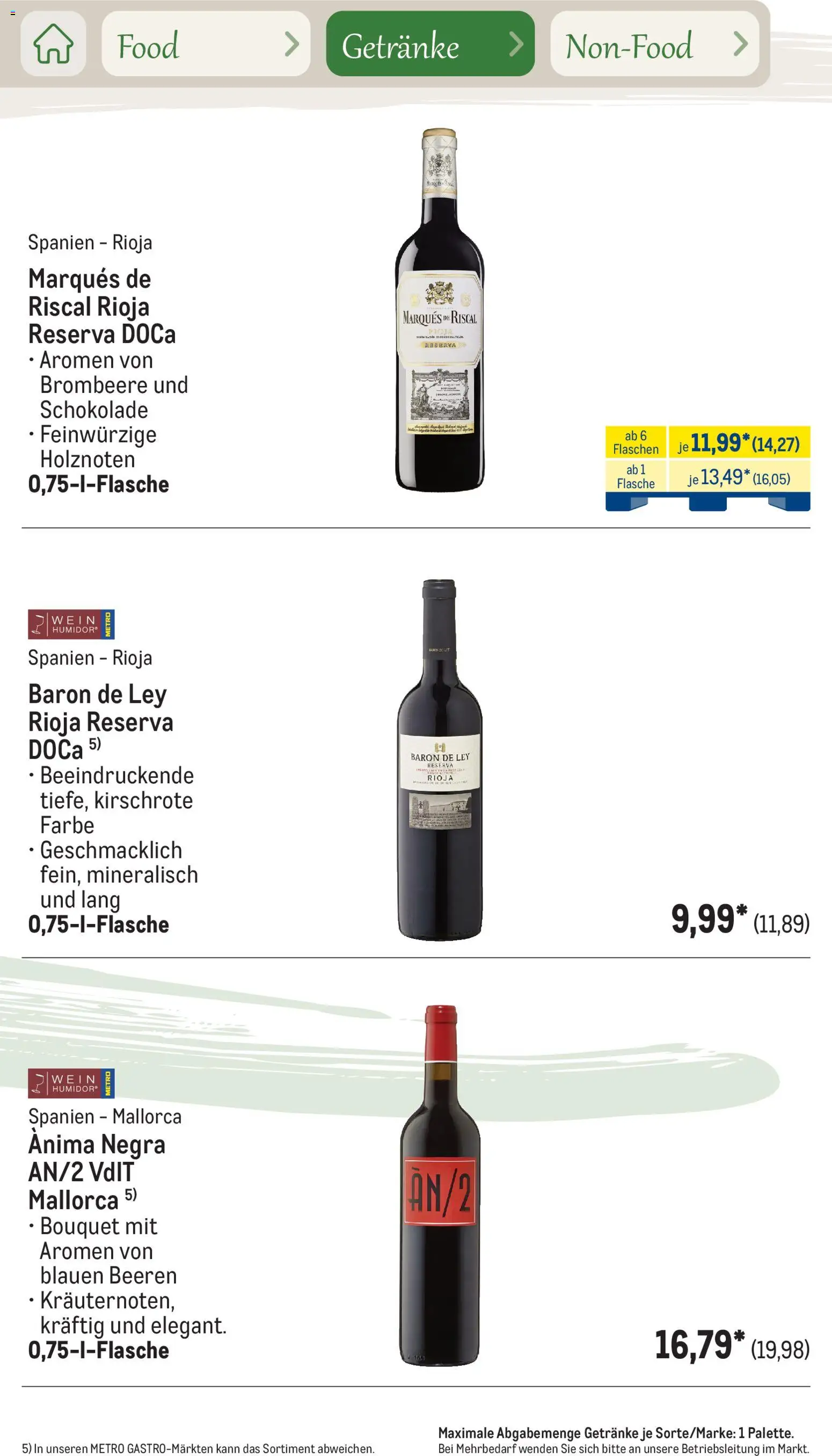 Metro Saisonkatalog Outdoor Dining – gültig ab 01.06.2026 | Seite: 62 | Produkte: Schokolade, Wein