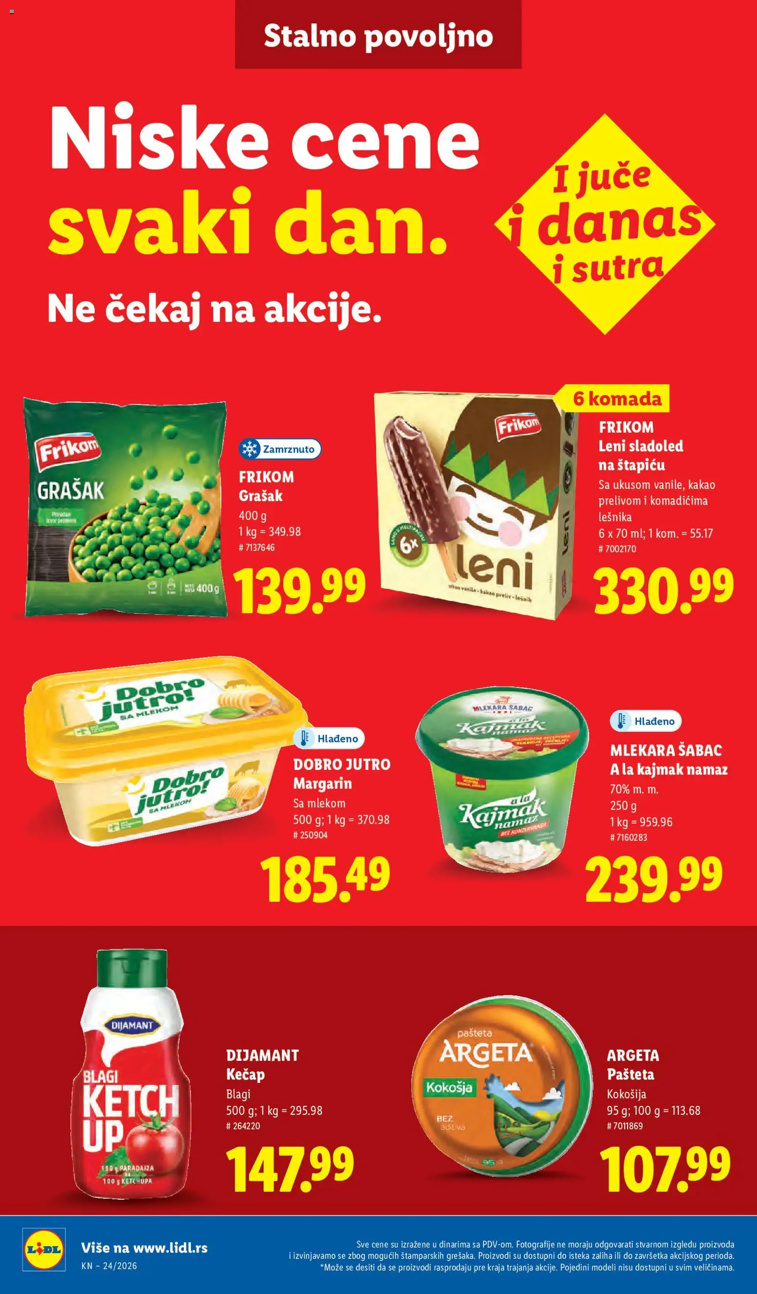 Lidl katalog - važi od 11.06.2026 | Strana: 40 | Proizvode: Sladoled, Grašak, Margarin, Pašteta