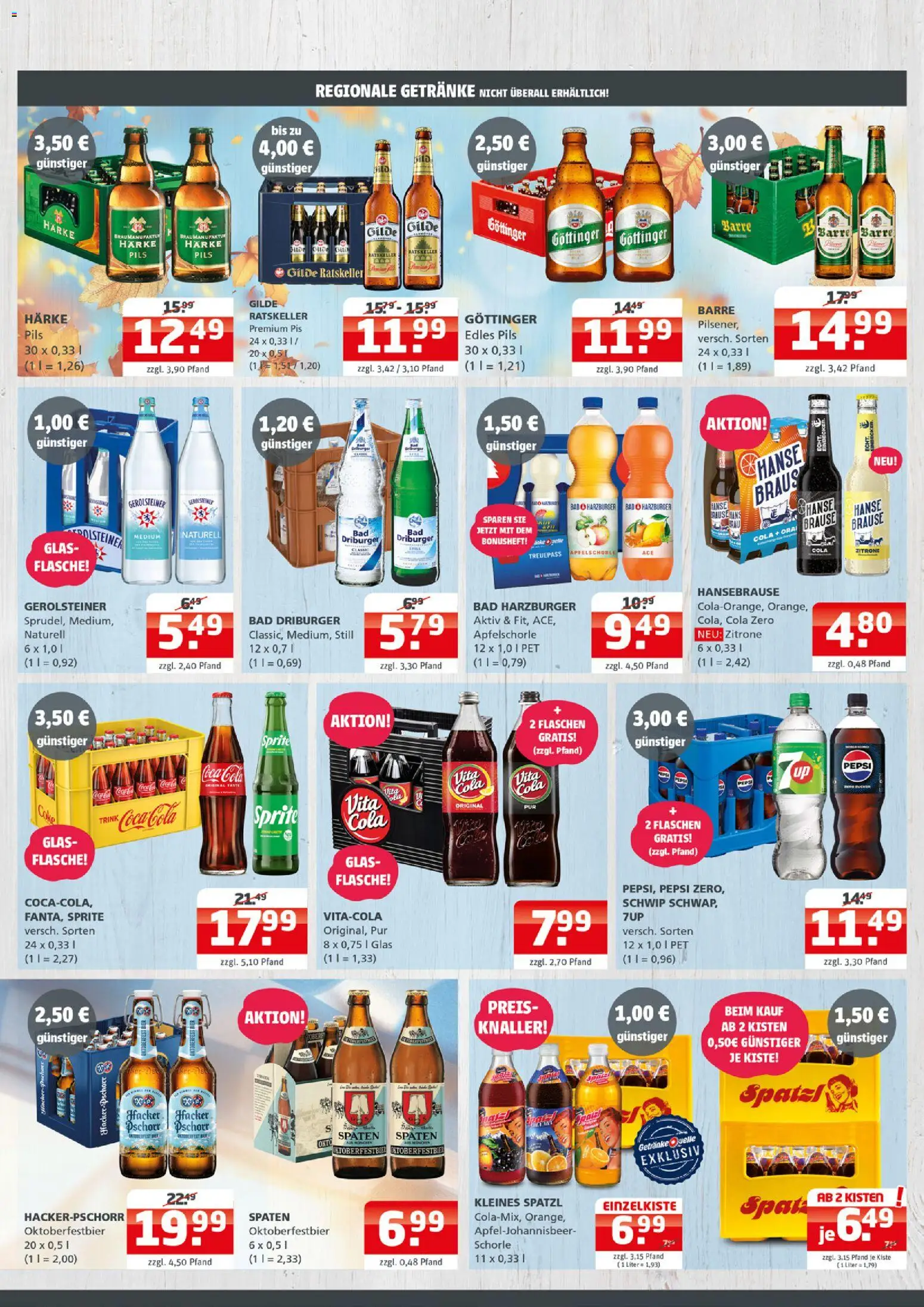 Getränke Quelle Prospekt Aken – gültig ab 14.09.2026 | Seite: 3 | Produkte: Sprite, Pils, Vita cola, Pepsi