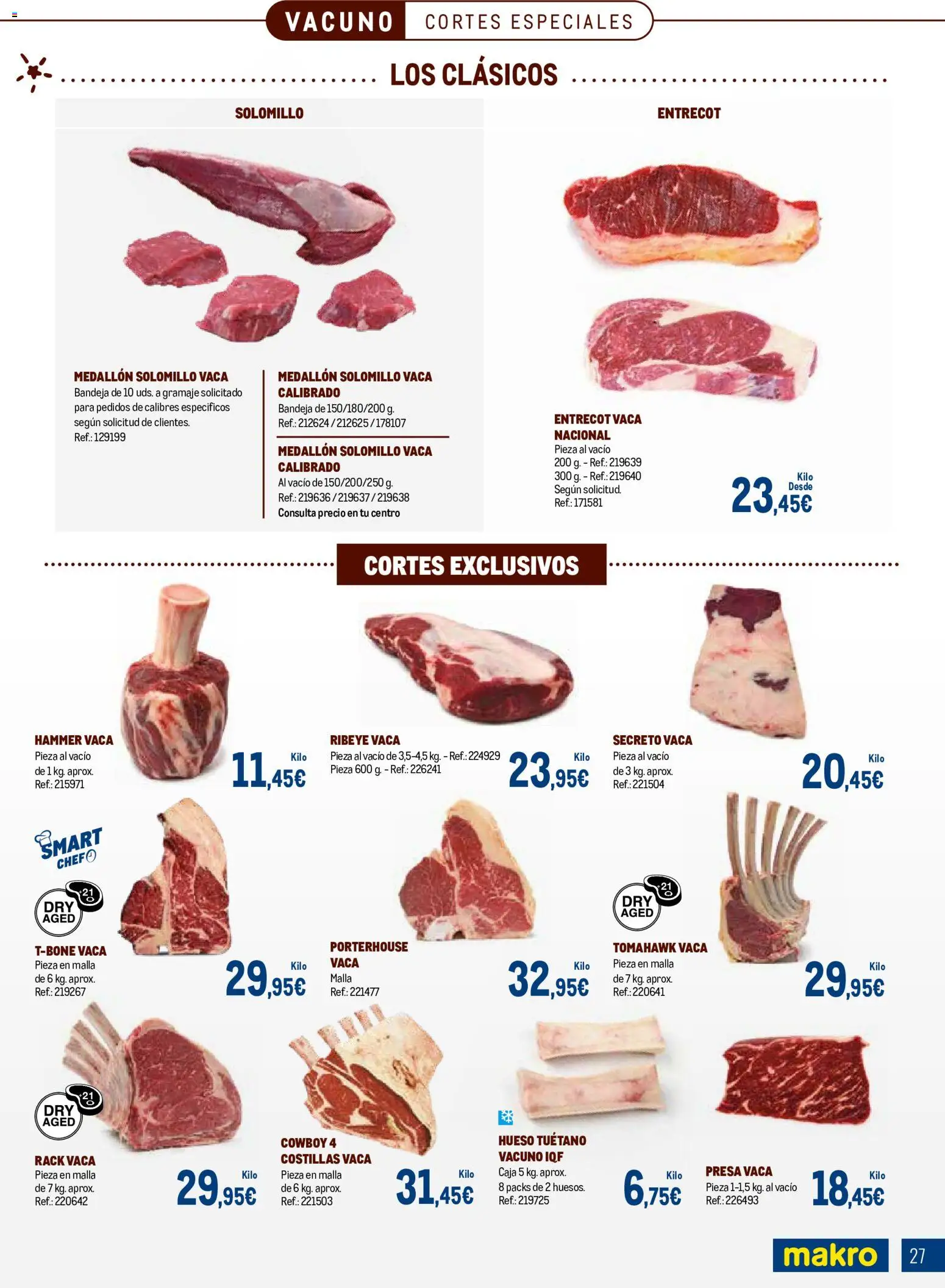 Makro Expertos en carnes │ válido desde el 07/09/2026 | Página: 27 | Productos: Entrecot, Bandeja, Caja