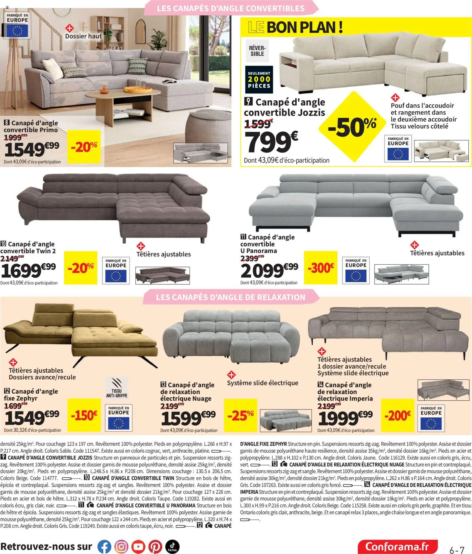 {H1} | Page: 7 | Produits: Suspension, Pouf, Canapé, Chaise longue