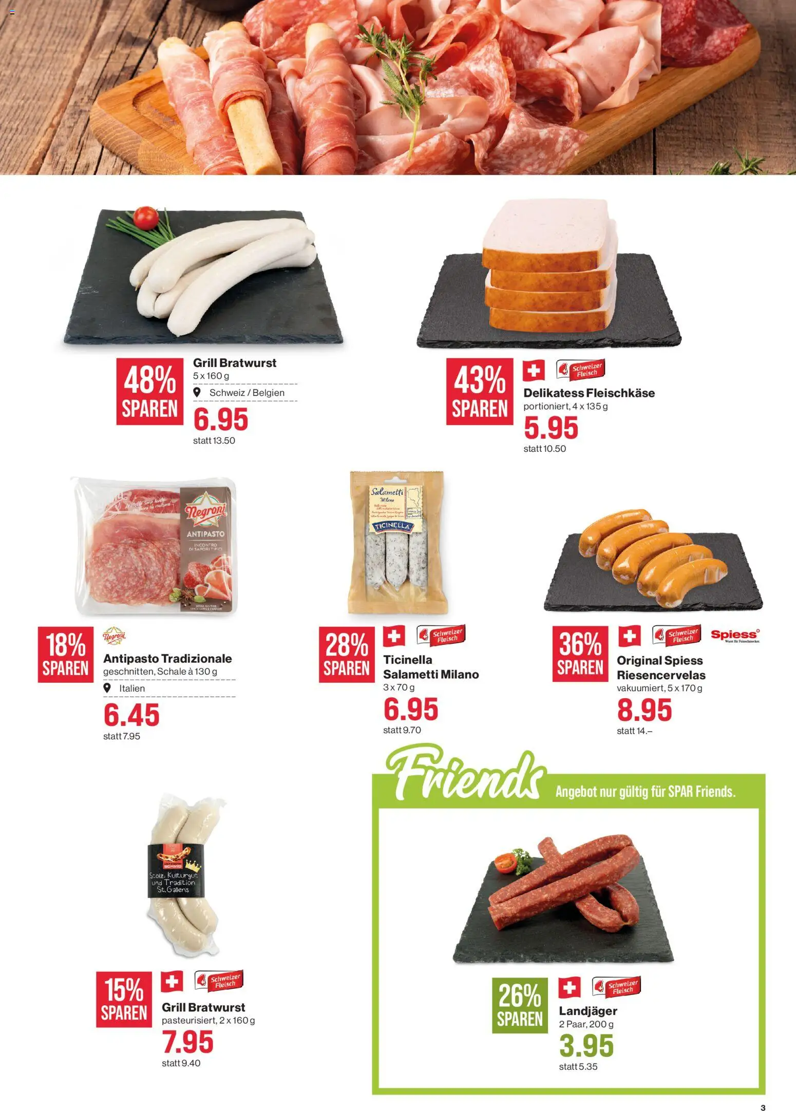 SPAR aktionen – gültig ab 13.08.2026 | Seite: 3 | Produkte: Wurst, Grill