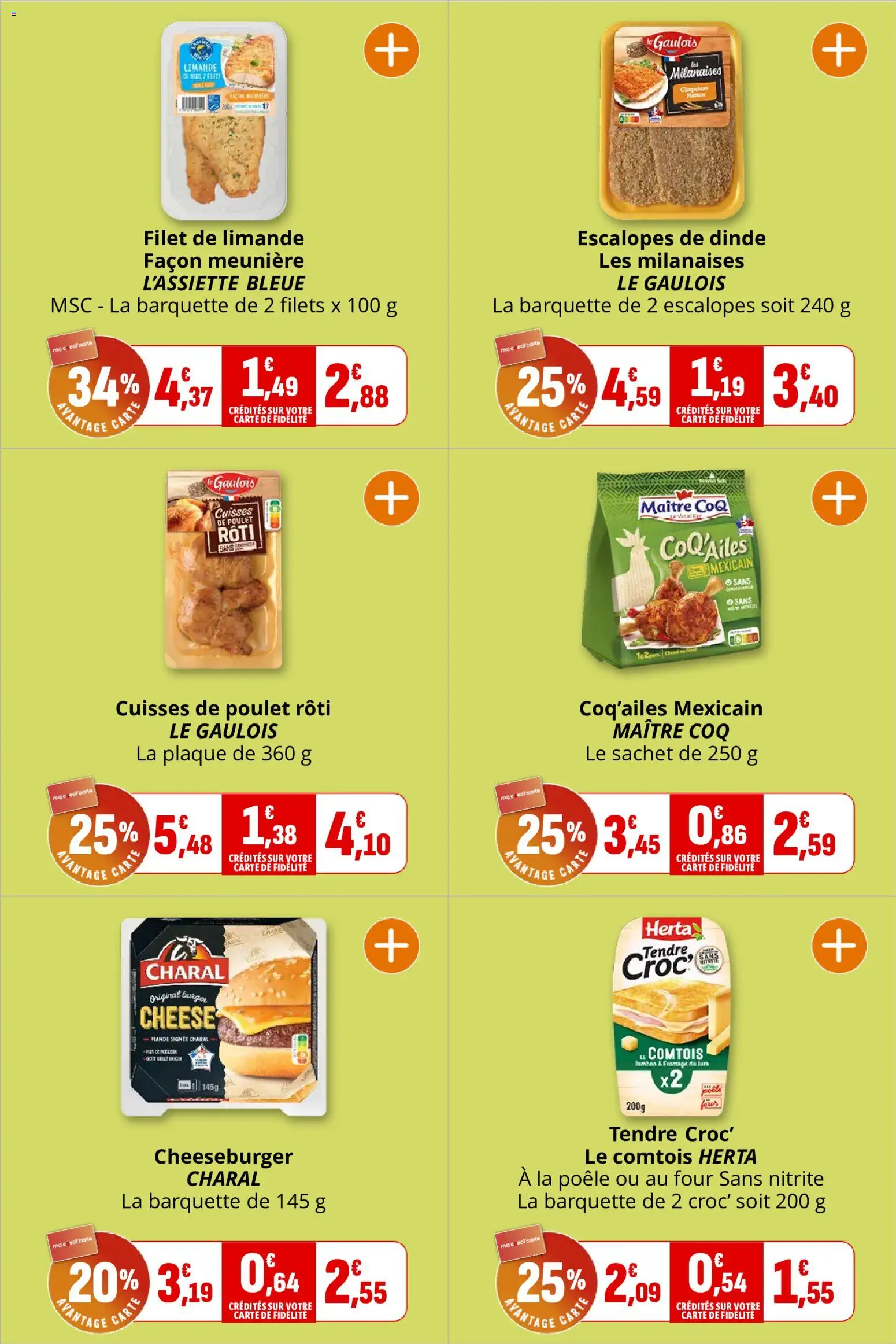 {H1} | Page: 8 | Produits: Dinde, Fromage, Jambon, Burger