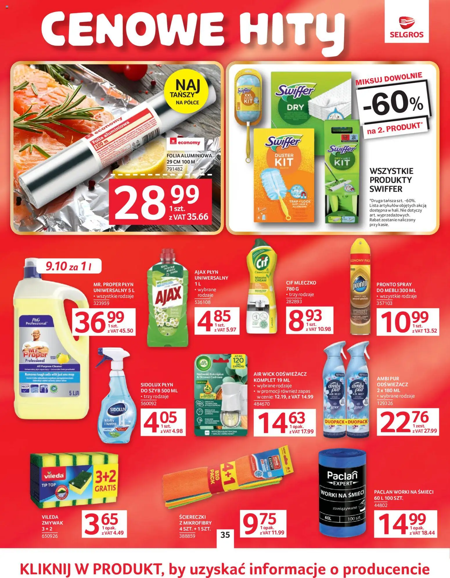 Selgros cash&carry gazetka od 02.06.2026 | Strona: 30 | Produkty: Odświeżacz, Top, Cleaner, Vileda