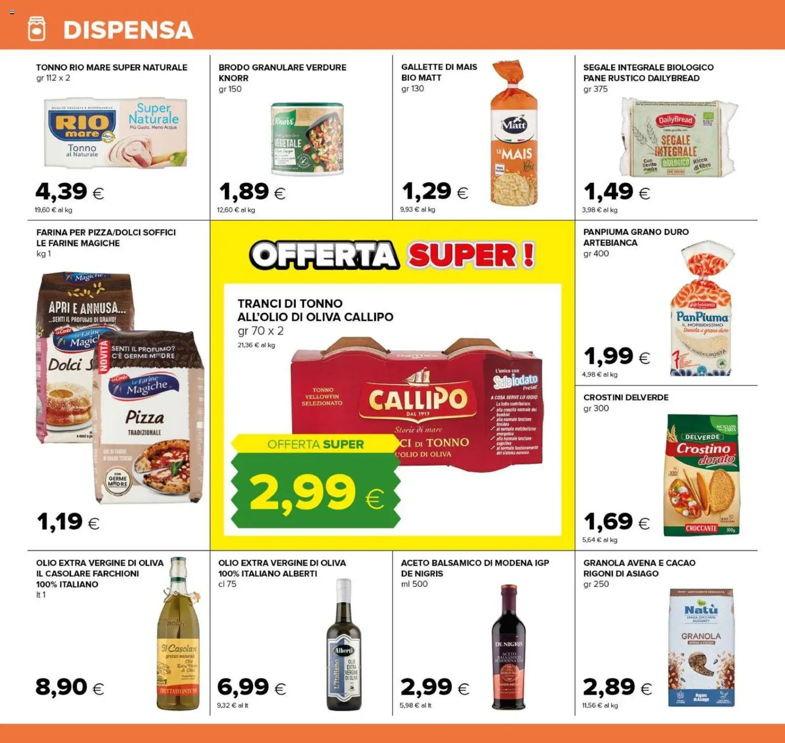 Volantino Oasi del 24/09/2026 | Pagina: 14 | Prodotti: Crostini, Tonno, Aceto, Profumo