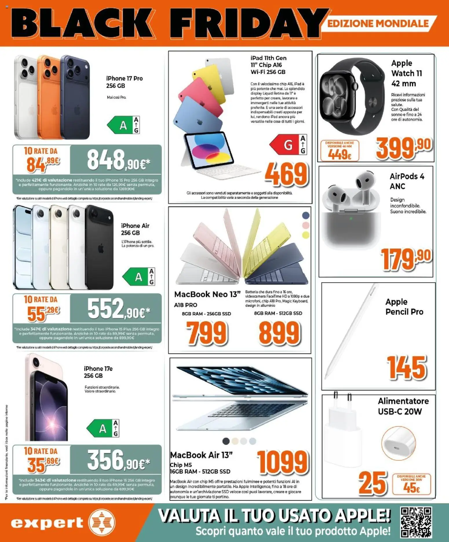 Volantino Expert del 02/07/2026 | Pagina: 12 | Prodotti: Macbook air, Iphone, Alluminio, Batteria