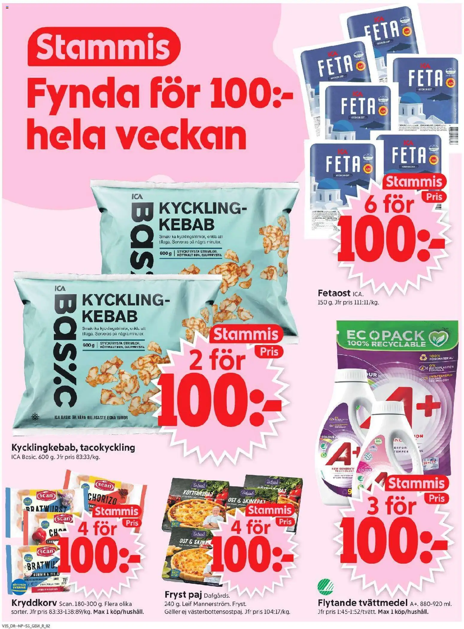 ICA Supermarket reklamblad aktuell från 24/08/2026 | Sida: 2 | Produkter: Gem, Fetaost, Ost, Kyckling