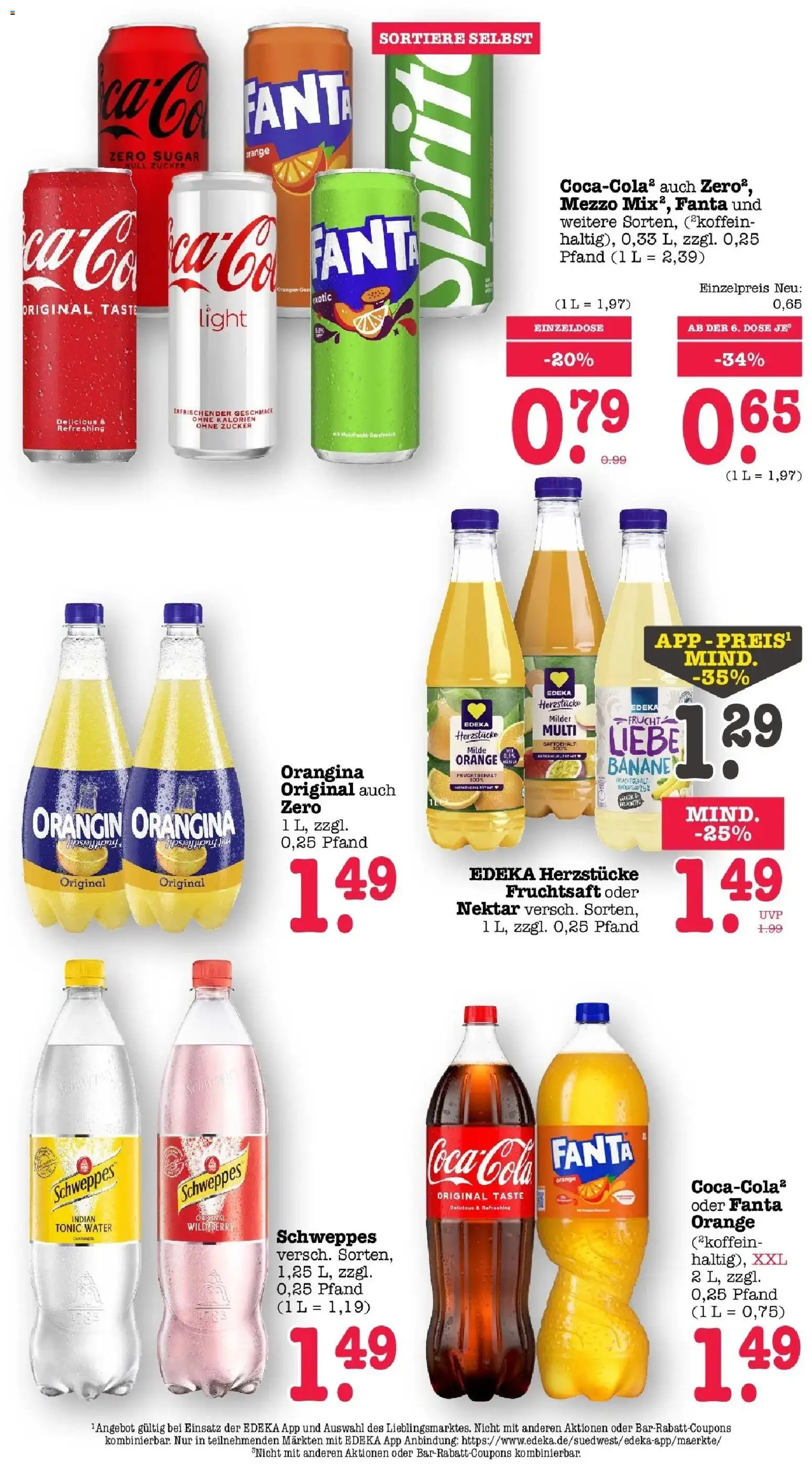 Edeka Prospekt Karlsruhe (ab 17.08.2026) » Angebote Online | Seite: 47 | Produkte: Coca cola, Cola, Schweppes, Zucker
