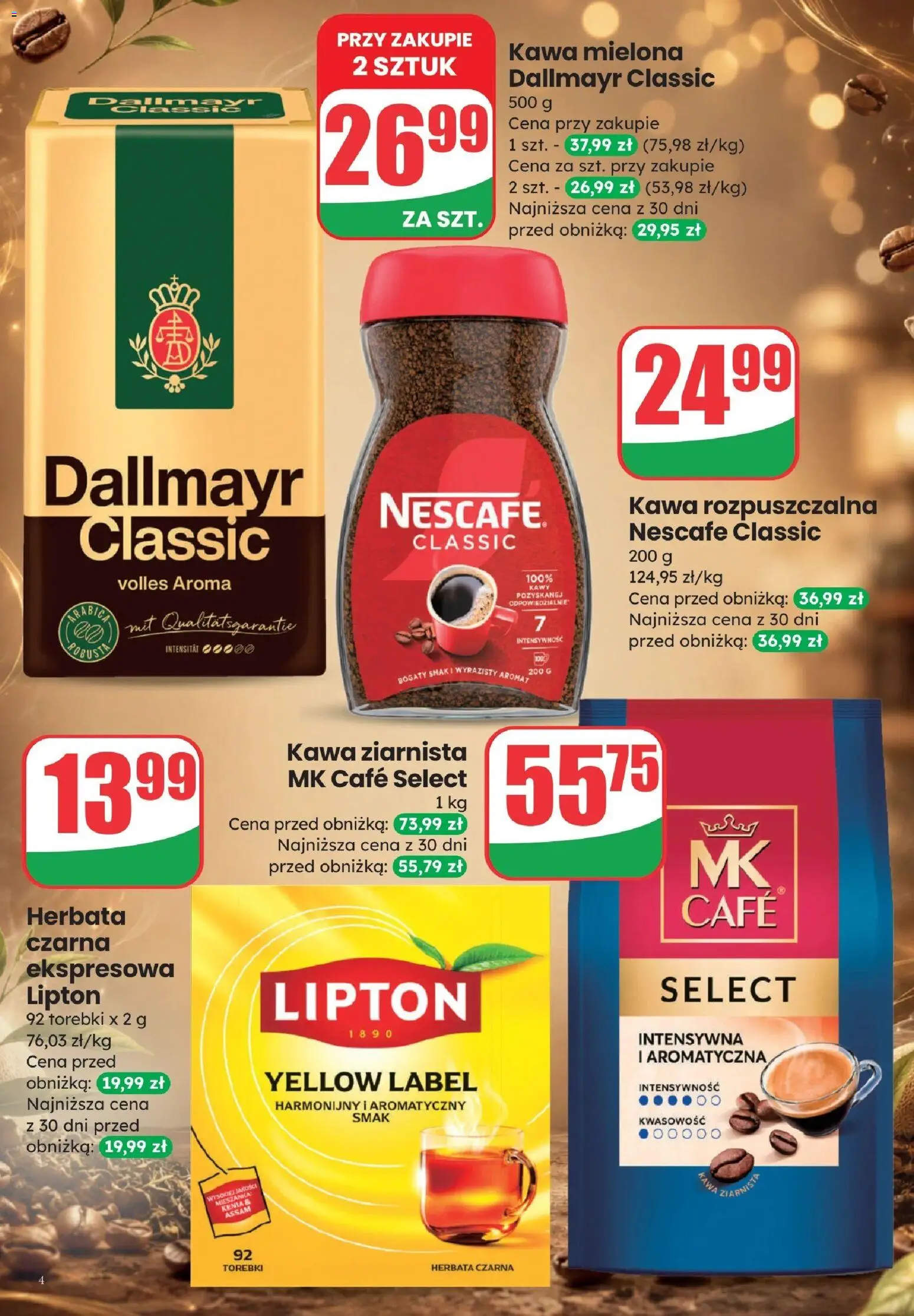 Dino gazetka - Weekendowe Okazje od 10.07.2026 | Strona: 4 | Produkty: Nescafe, Kawa rozpuszczalna, Kawa, Torebki