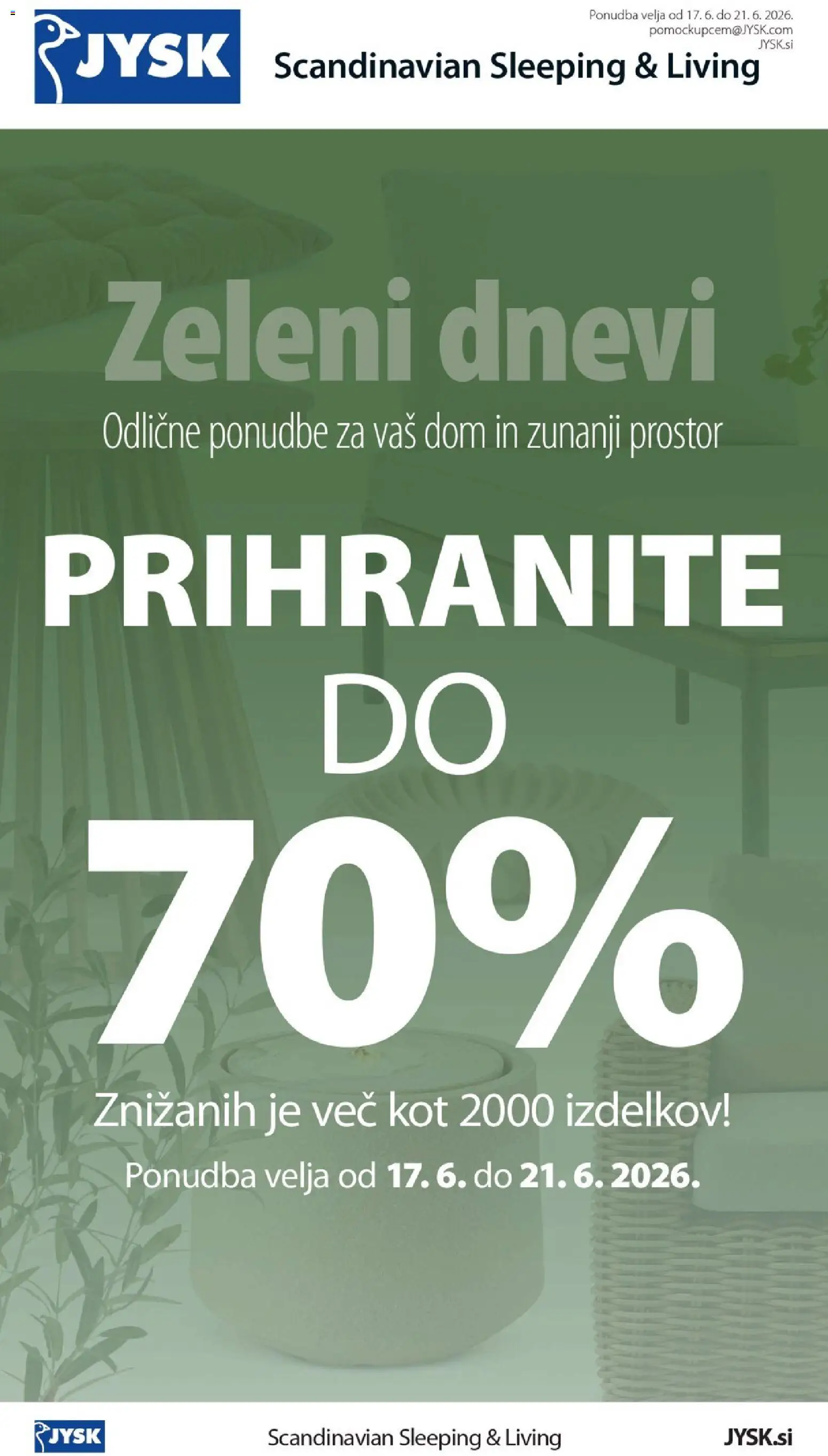 Novi JYSK katalog ponudbe – veljaven od 17.06.2026 | Stran: 1