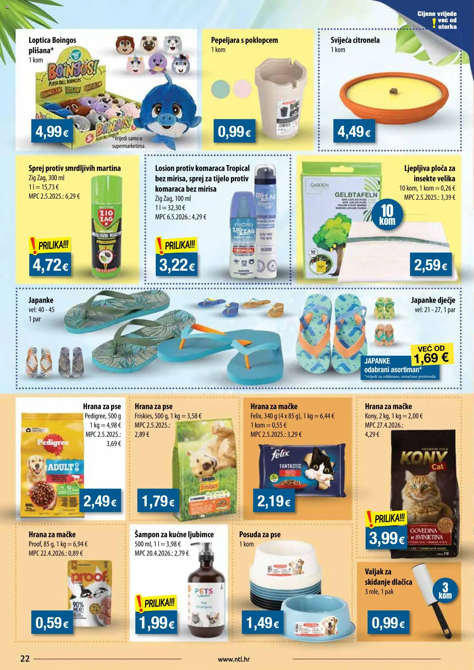 NTL katalog | vrijedi od 15.07.2026 | Stranica: 22 | Proizvodi: Hrana za pse, Govedina, Hrana za mačke, Pepeljara