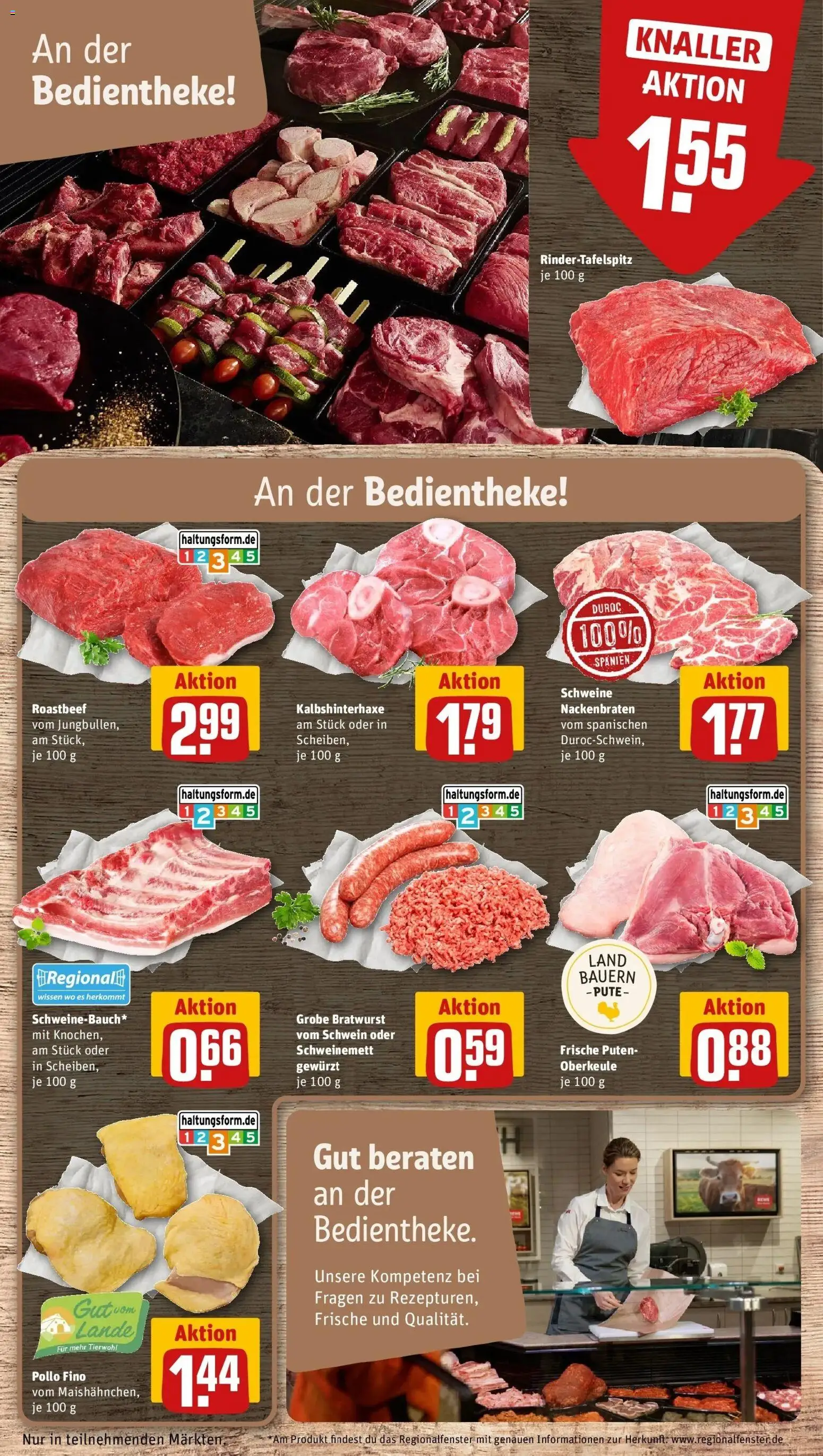 REWE Prospekt ab 04.05.2026 zum Blättern » Angebote | Seite: 14 | Produkte: Pute, Bratwurst, Roastbeef