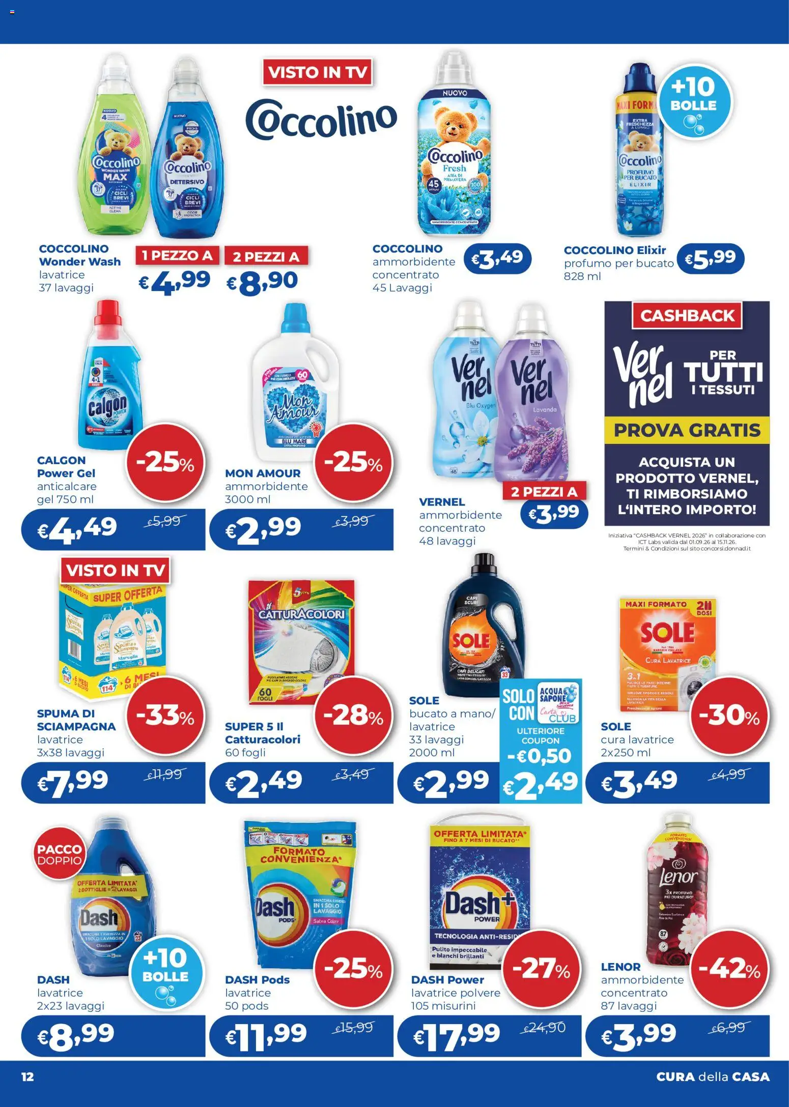 Volantino Acqua e Sapone del 03/08/2026 | Pagina: 12 | Prodotti: Anticalcare, Lavatrice, TV, Profumo