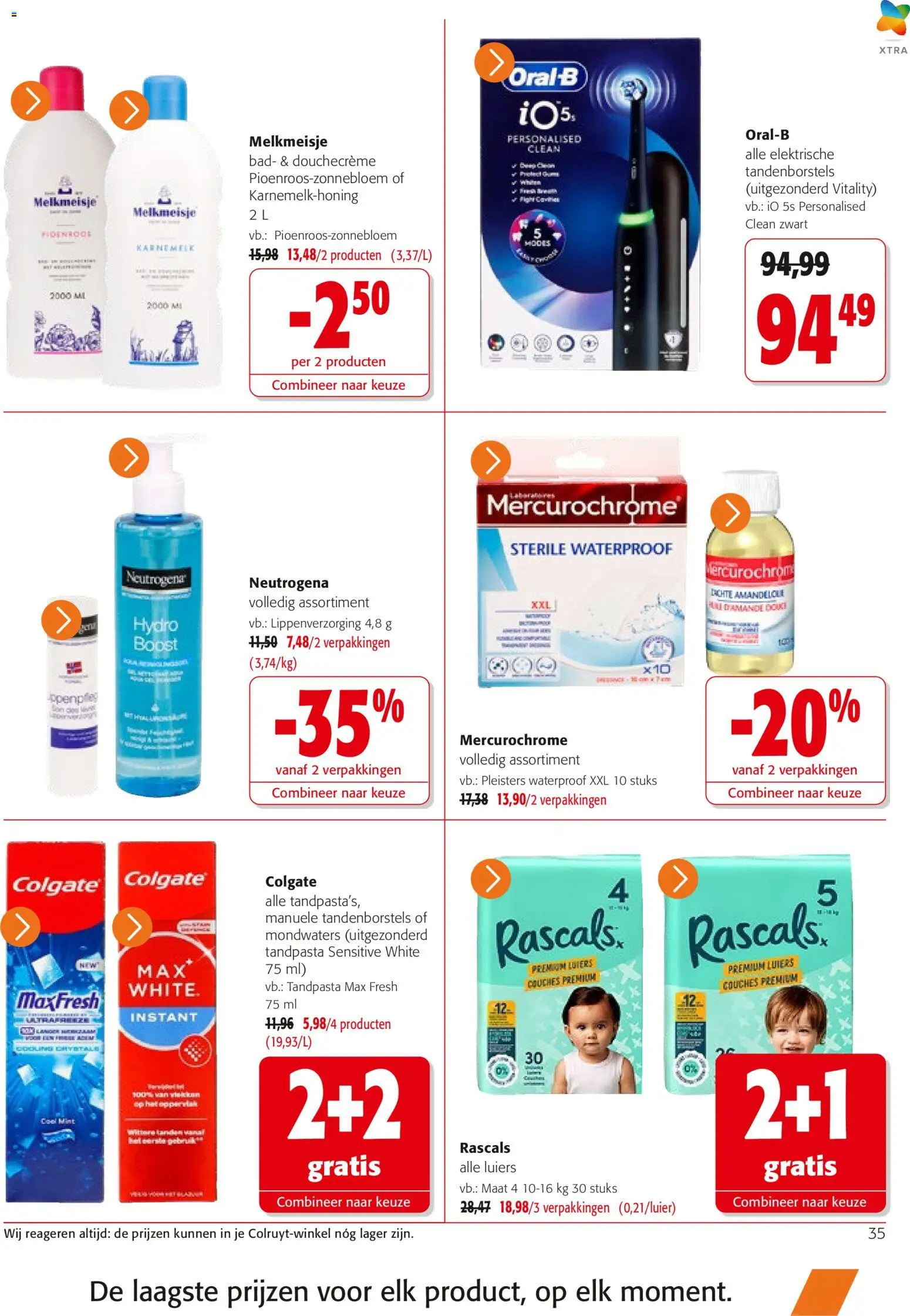 {H1} | Pagina: 35 | Producten: Karnemelk, Boost, Bad, Tandpasta