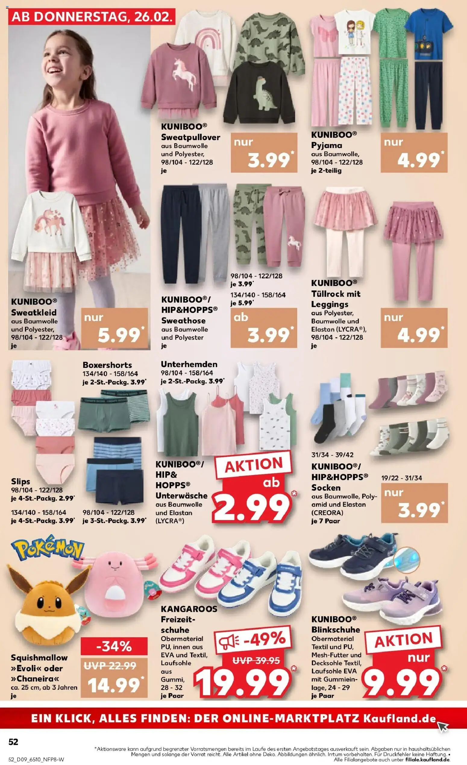 Kaufland prospekt Emmerich Am Rhein	 – gültig ab 26.02.2026 | Seite: 52 | Produkte: Sweatshirt, Unterwäsche, Socken, Leggings