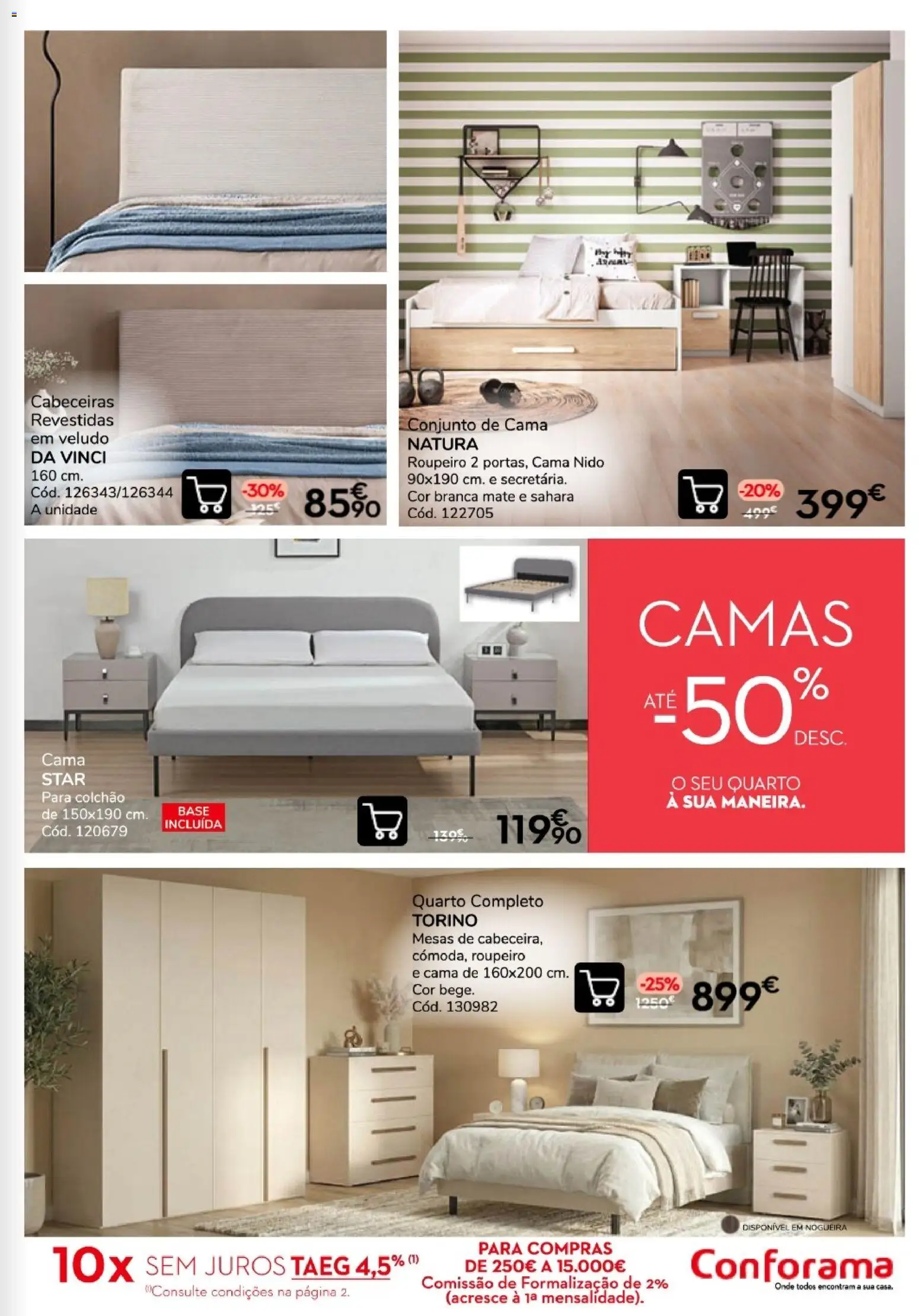 Conforama - Quinzena top │ válido de 10/09/2026 | Página: 13 | Produtos: Roupeiro, Base, Cama, Colchão