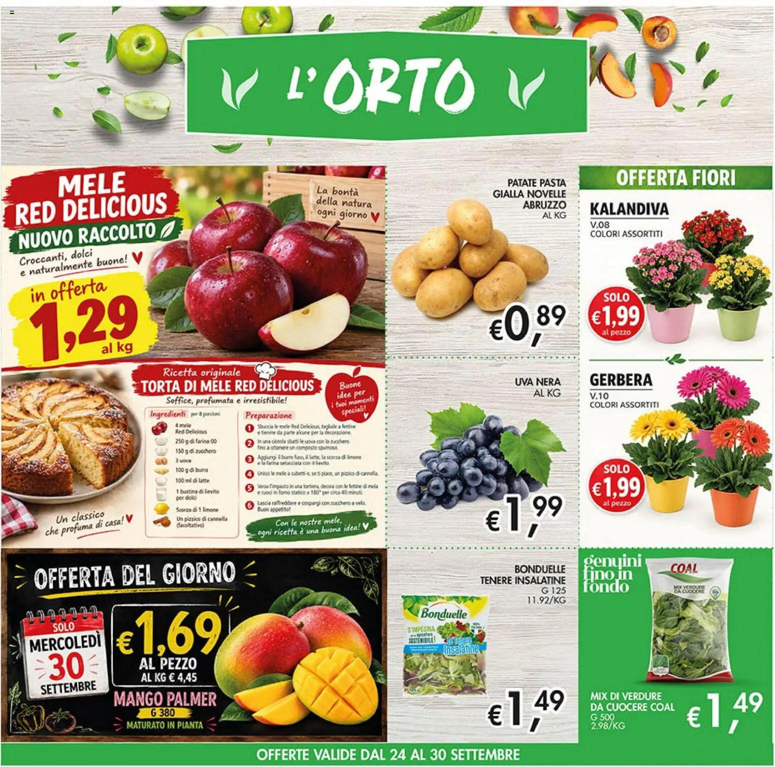 Volantino Coal del 24/09/2026 | Pagina: 8 | Prodotti: Zucchero, Pasta, Fiori, Dolci