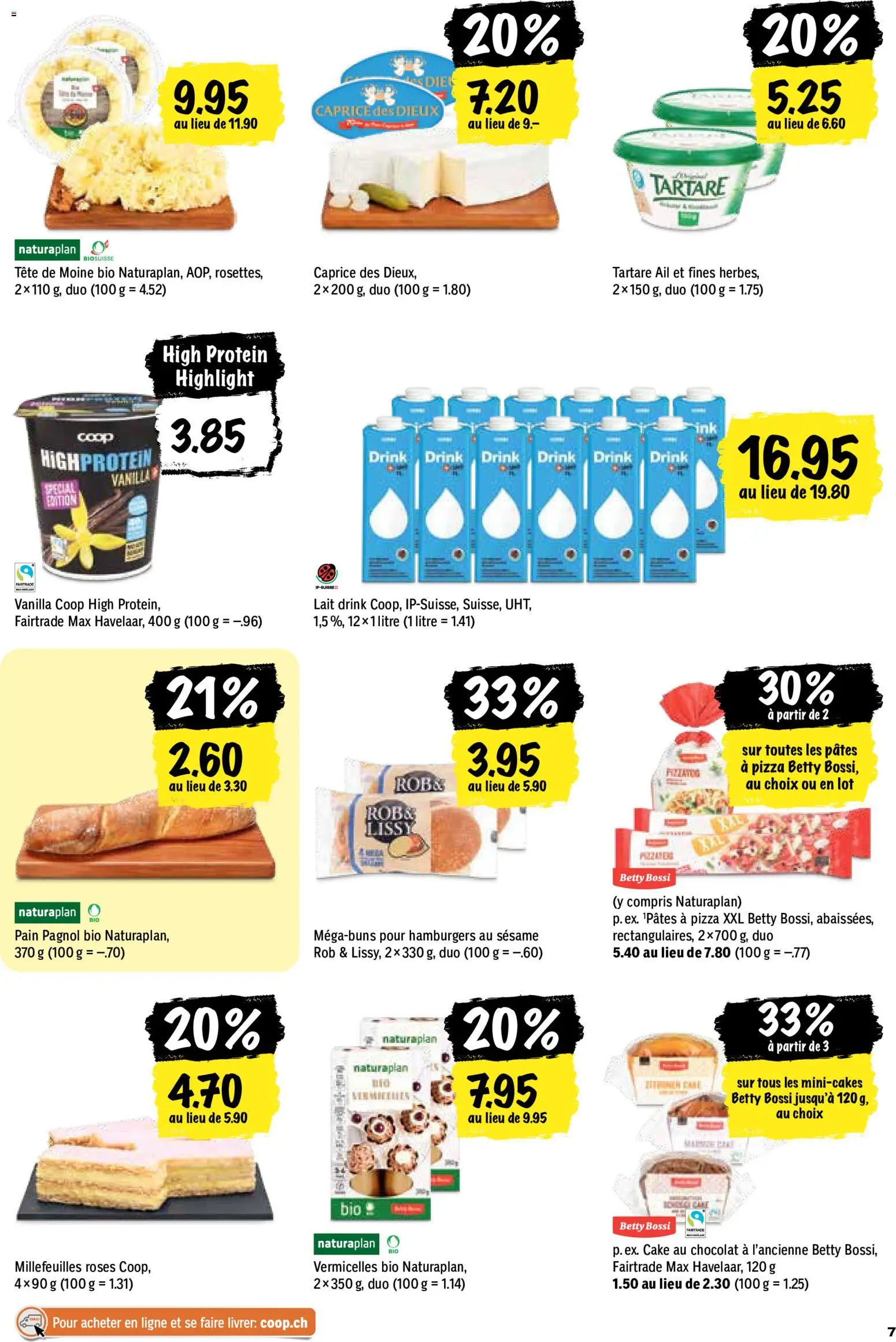 Coop aktionen FR – gültig ab 01.10.2026 | Seite: 7 | Produkte: Burger, Pizza