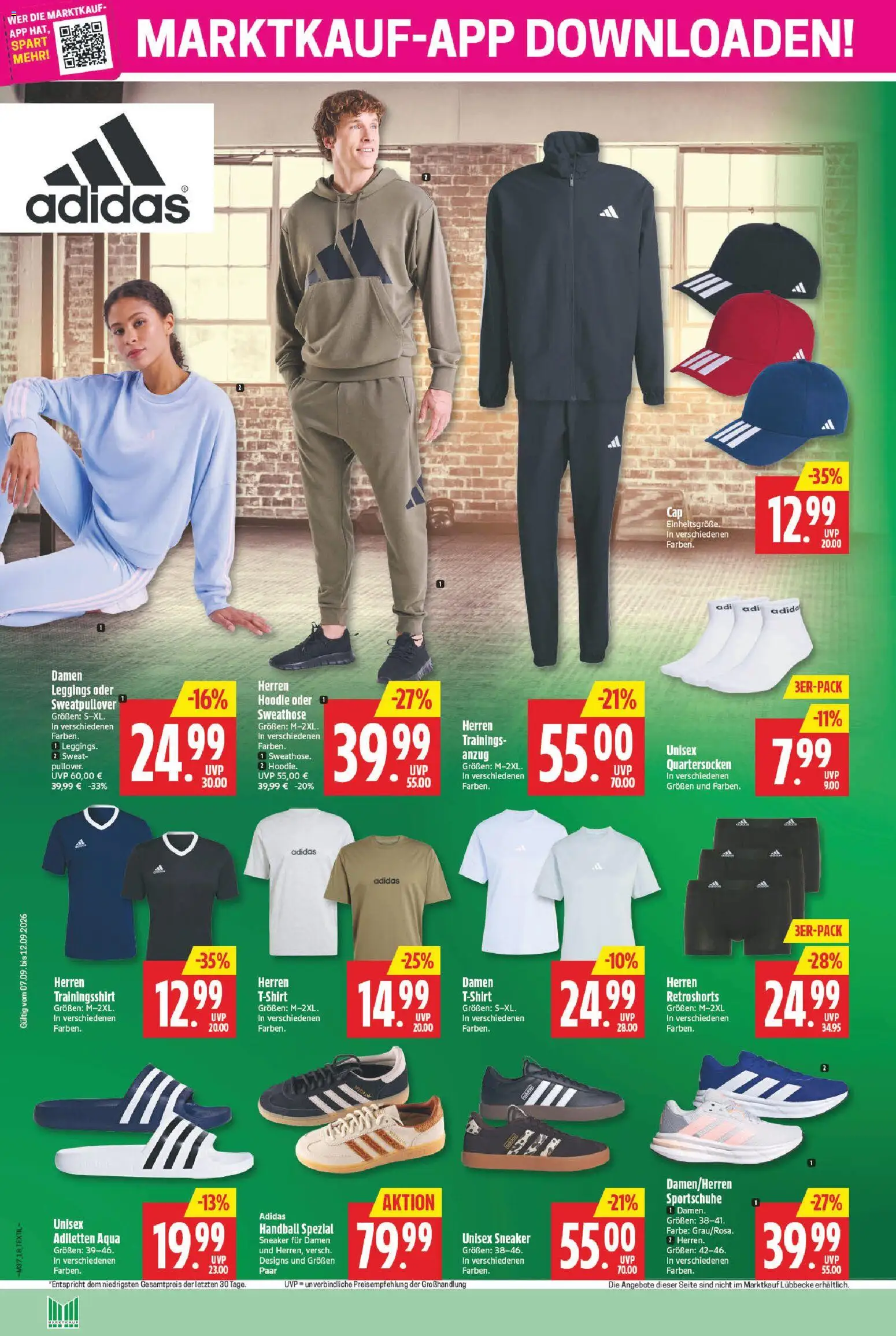 Marktkauf Prospekt – gültig ab 07.09.2026 | Seite: 18 | Produkte: Sweathose, Hoodie, Leggings, Anzug
