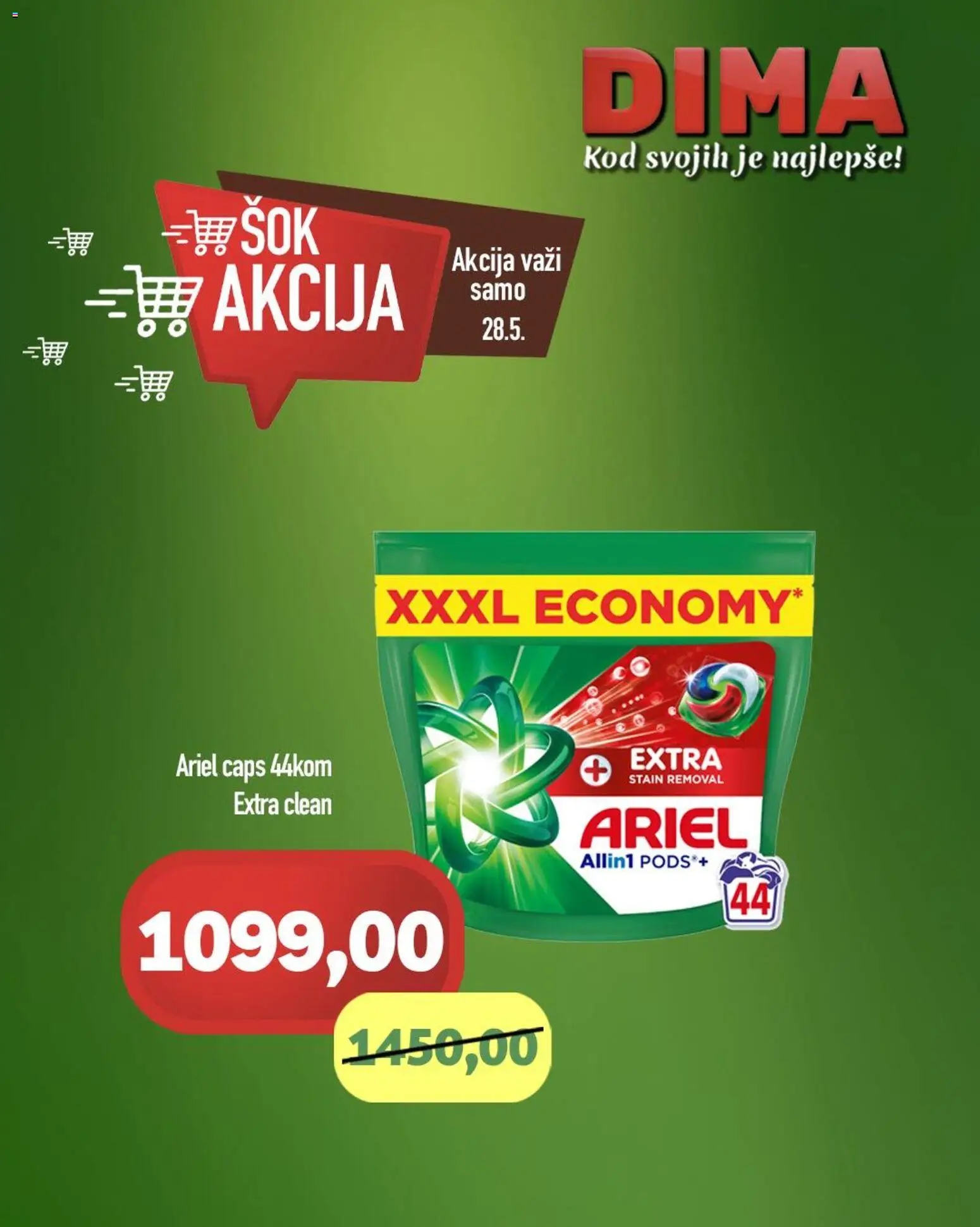 VP Dima katalog - važi od 28.05.2026 | Strana: 1 | Proizvode: Ariel, Sok