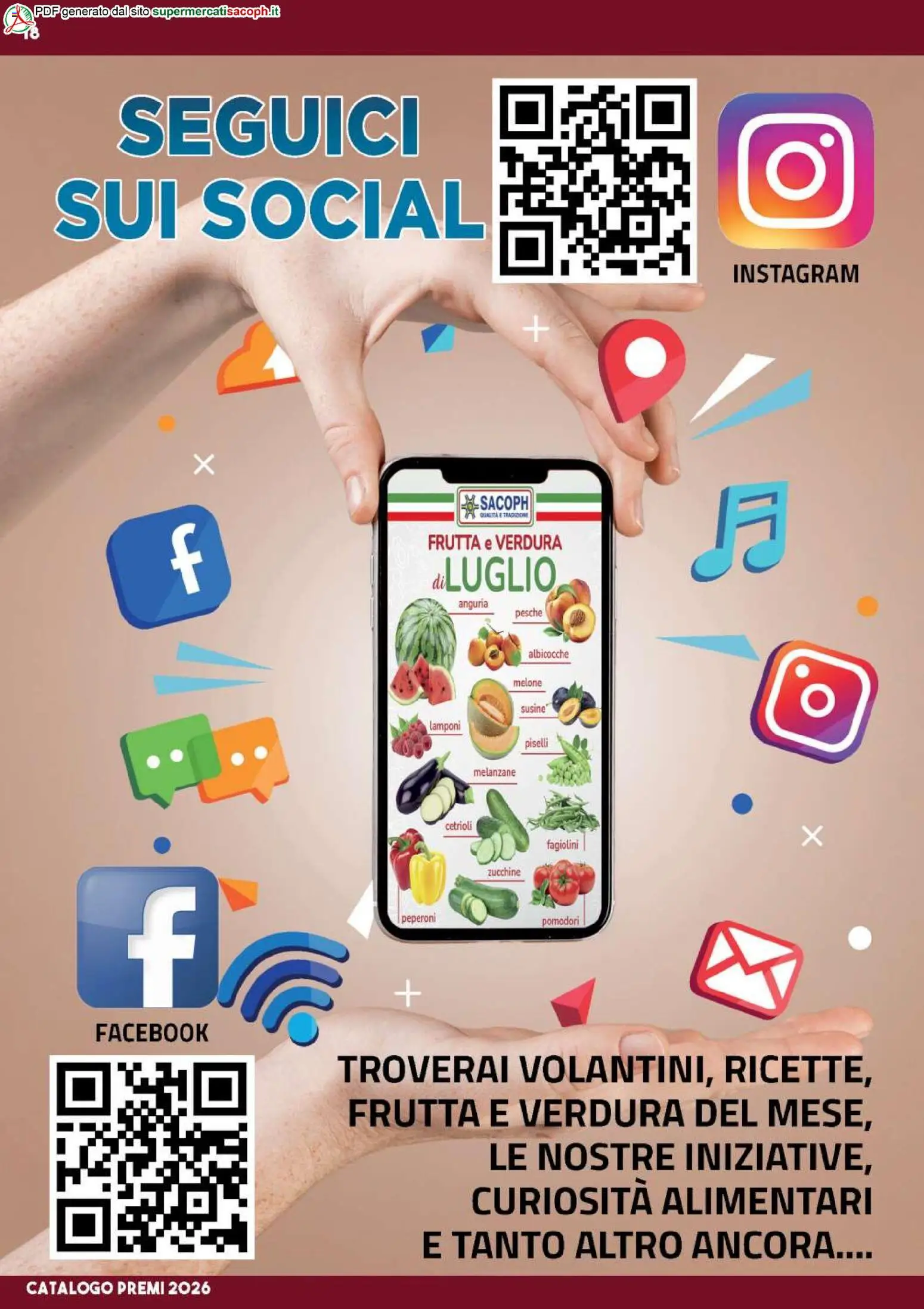 Volantino Sacoph del 30/06/2026 | Pagina: 18 | Prodotti: Anguria, Piselli, Albicocche, Fagiolini
