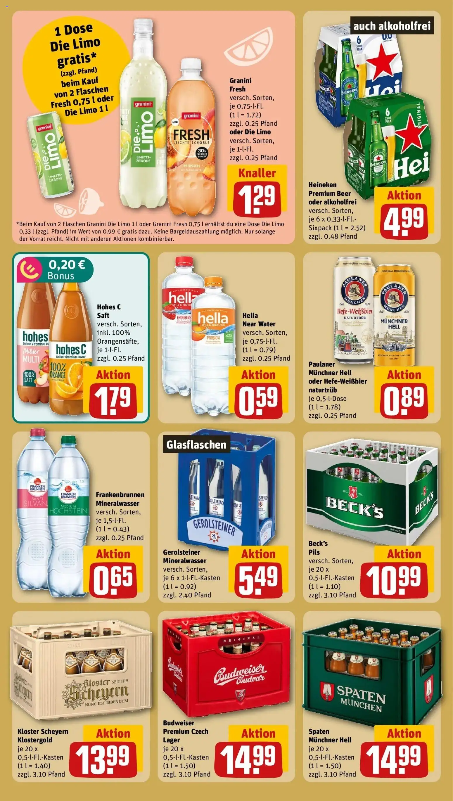 REWE Prospekt ab 21.09.2026 zum Blättern » Angebote | Seite: 22 | Produkte: Hella, Granini, Limette, Budweiser