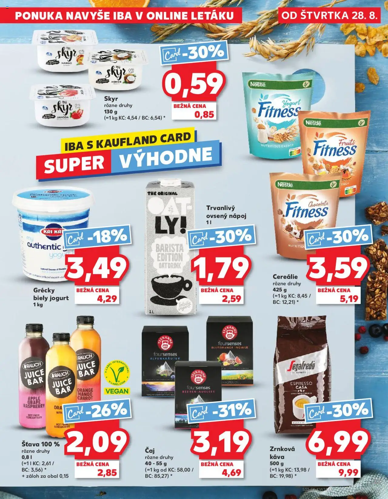 Nové Kaufland akcie – leták je platný od 28.08.2025 | Strana: 33 | Produkty: Barista, Protein, Apple, Cereálie