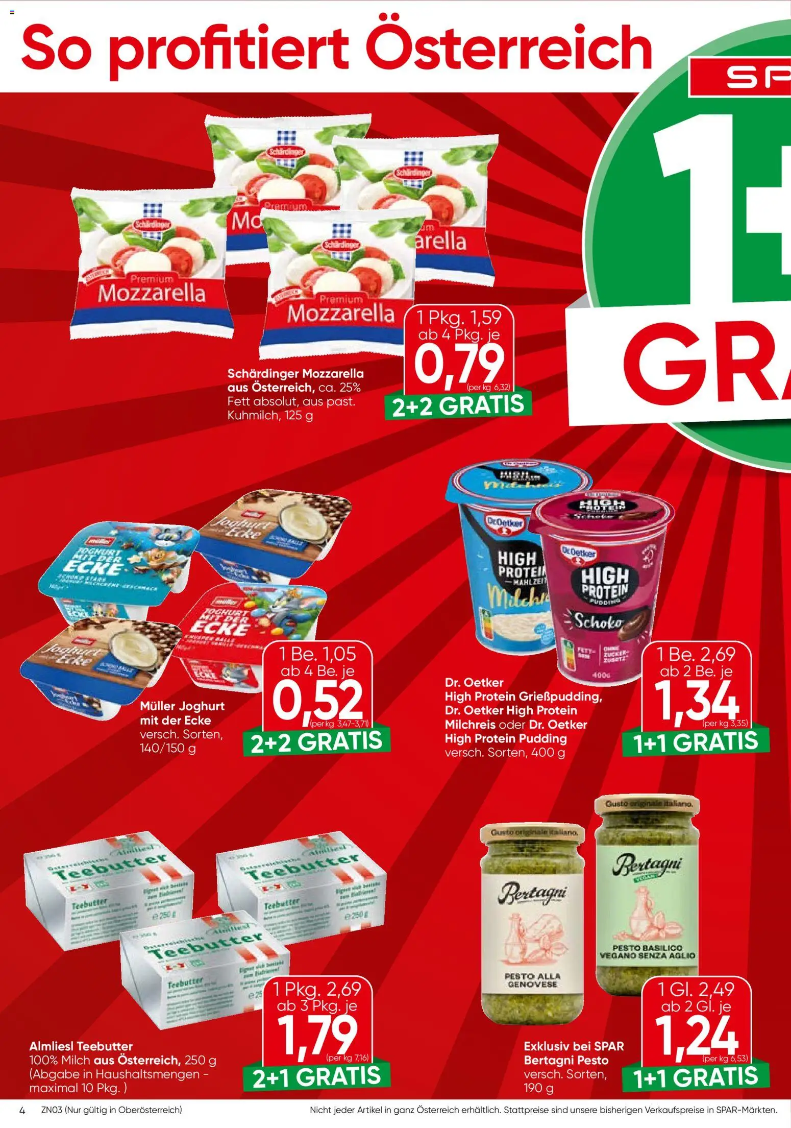 Spar - Oberoesterreich gültig ab 03.06.2026 | Seite: 4 | Produkte: Milch, Joghurt