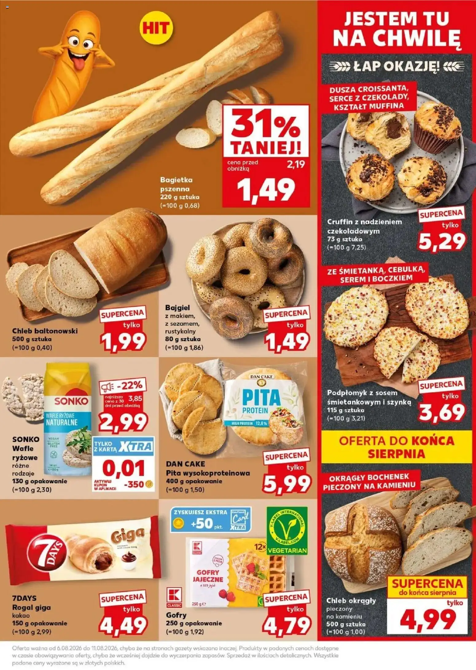 Kaufland gazetka - Super Sobota od 08.08.2026 | Strona: 19 | Produkty: Serem, Wafle ryżowe, Szynka, 7days